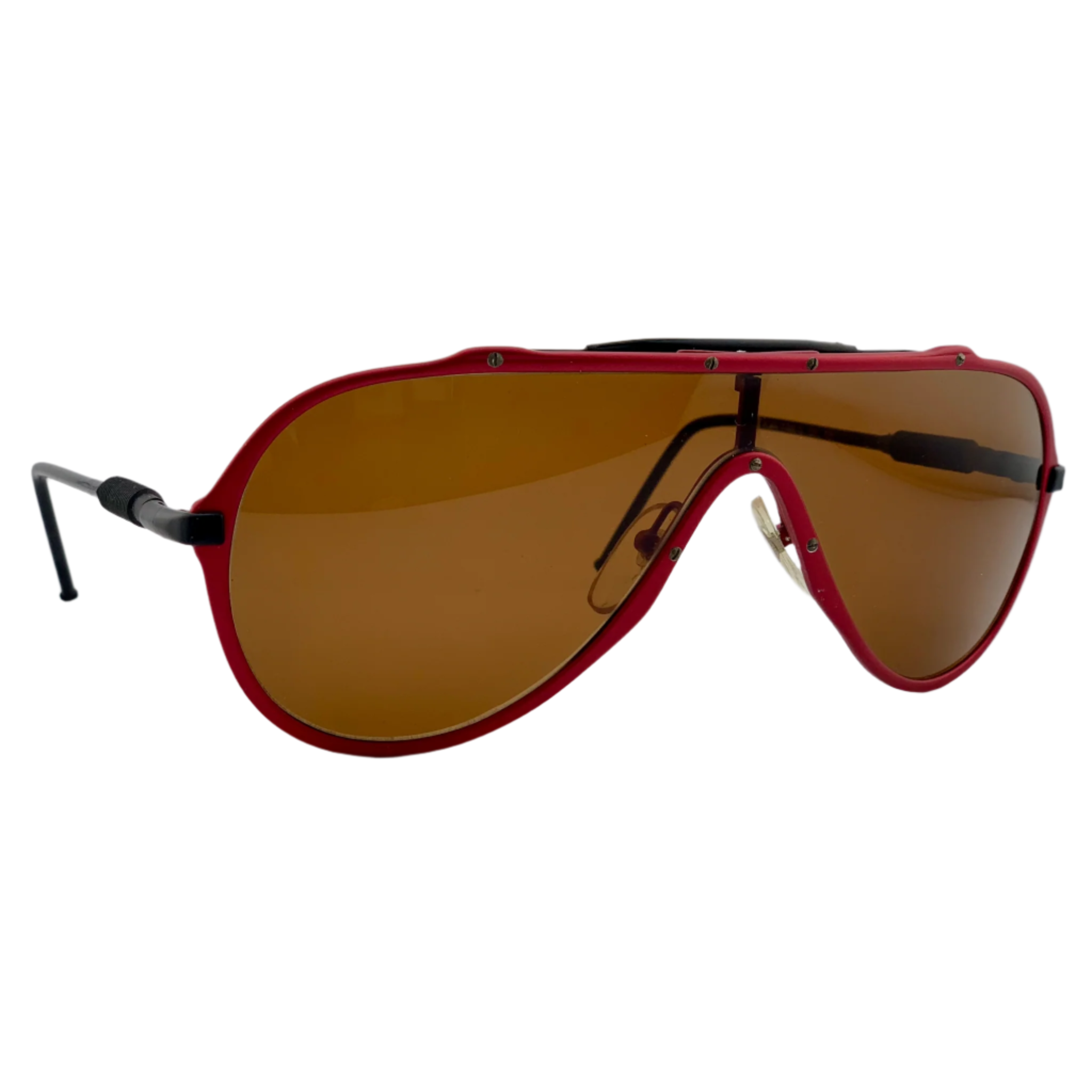 Brown lenses add a touch of retro style to the frames