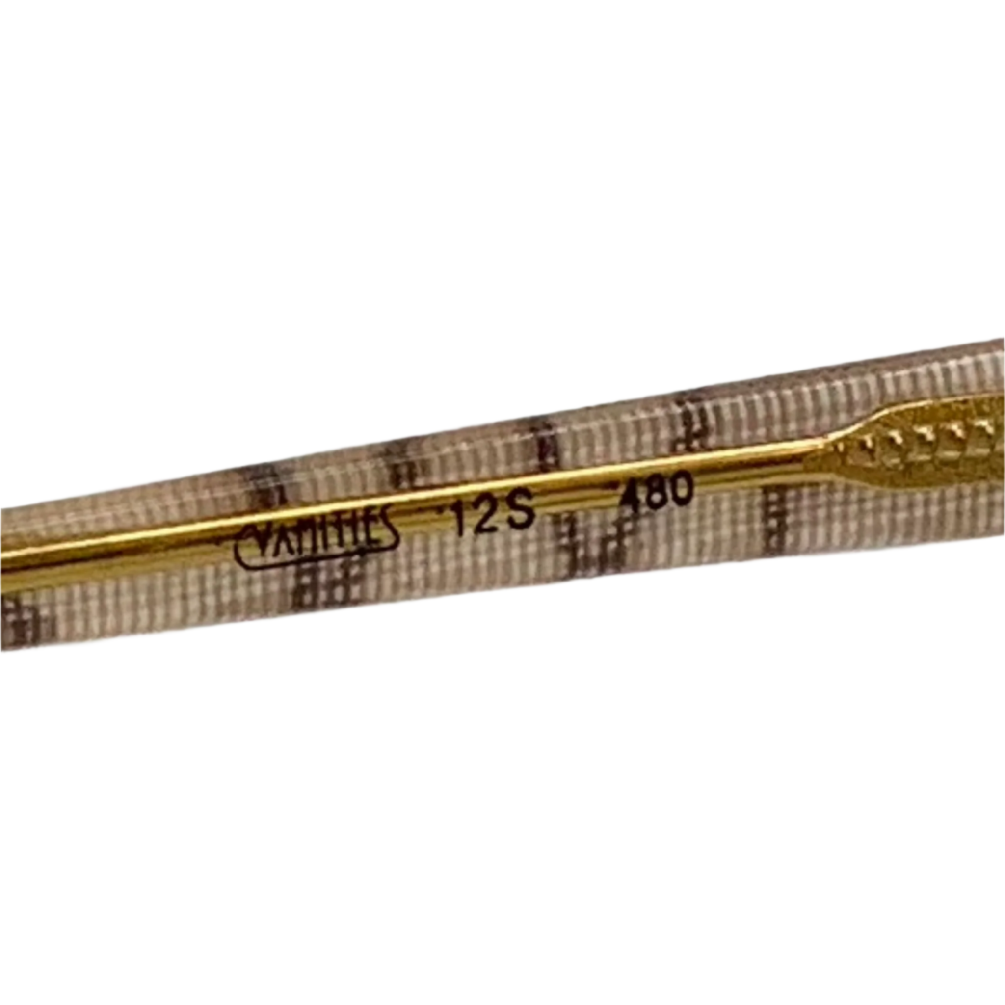 Vintage Metal Vista Cat Eye sunglasses for men and women in beige and black frame with blue lenses, never before worn or sold