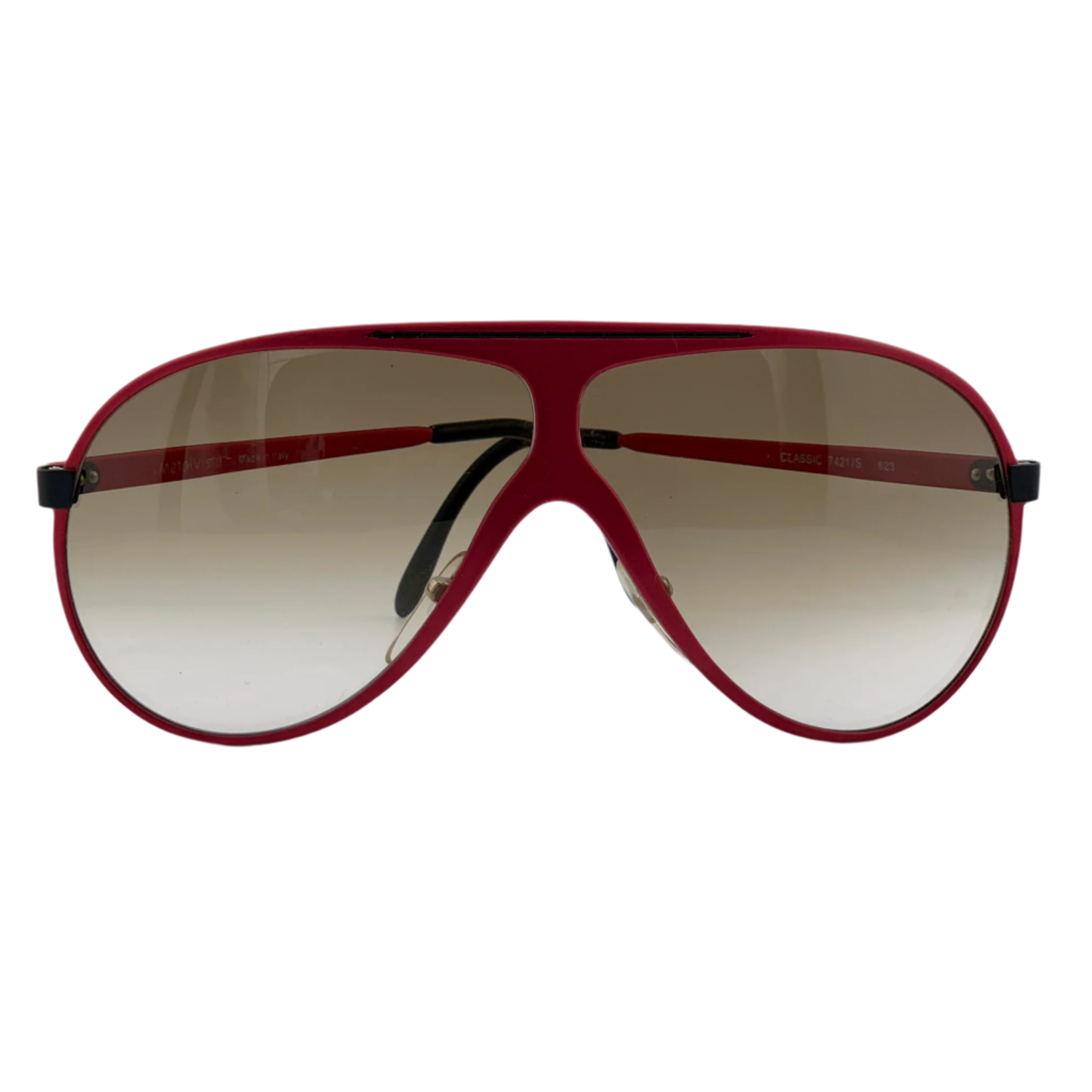 Metal Vista Aviator 7421/S sunglasses with sleek silver frames and mirrored lenses