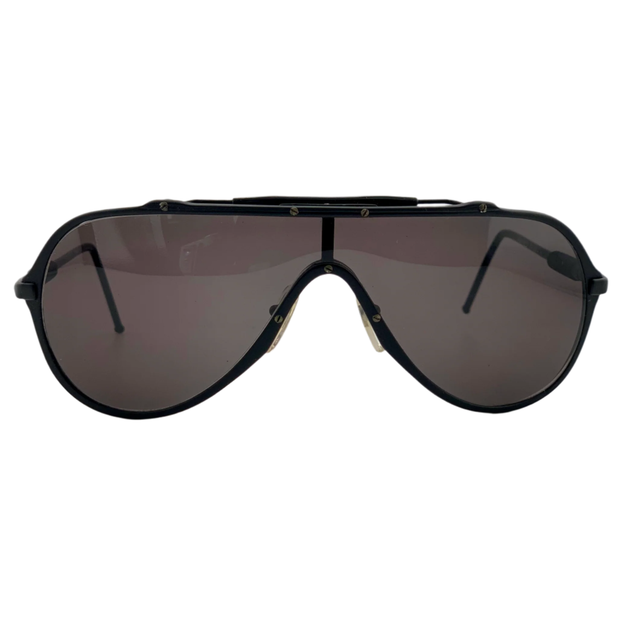 Vintage Metal Vista Visor sunglasses for Men and Women in Black