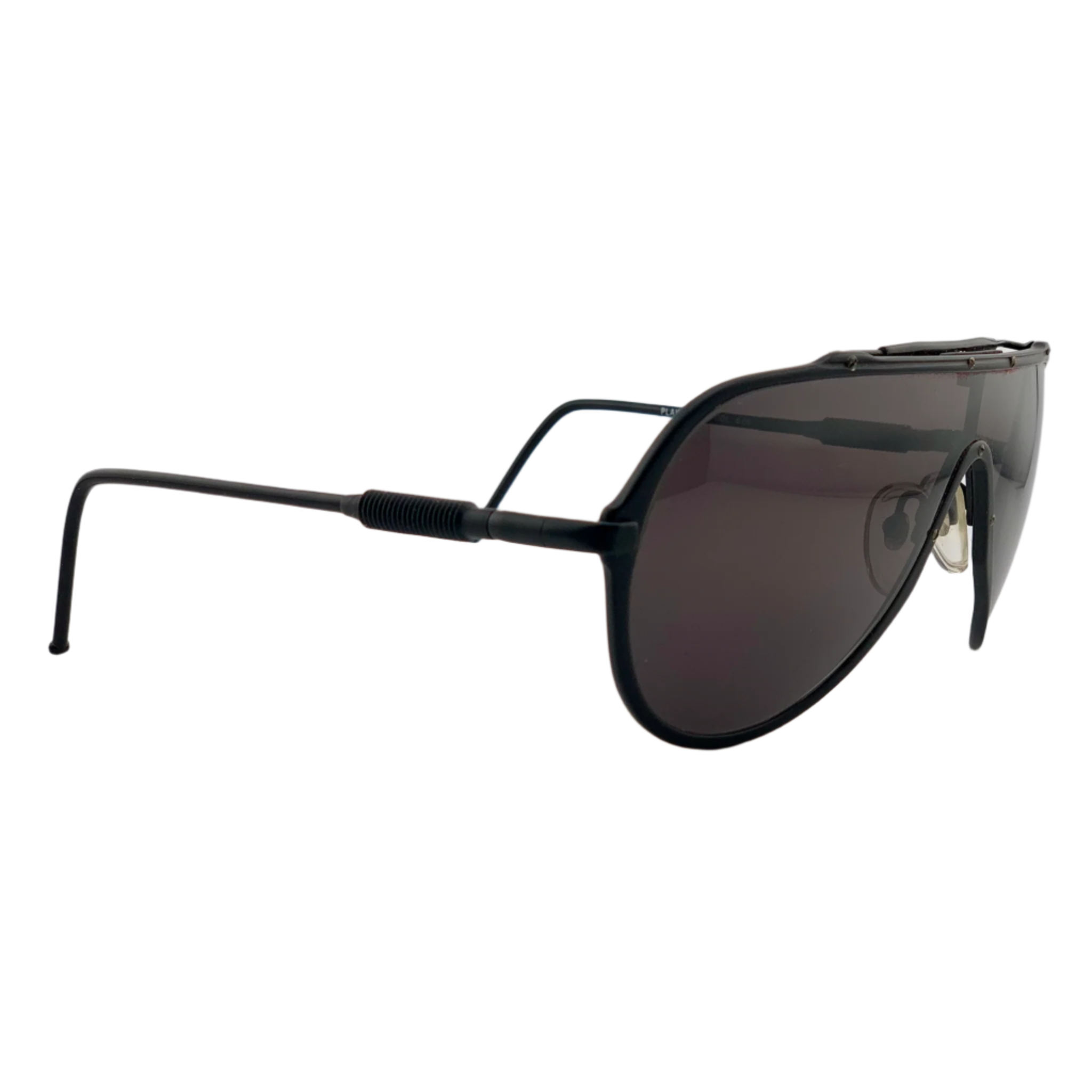 Black lens Vintage Metal Vista Visor sunglasses from Italy