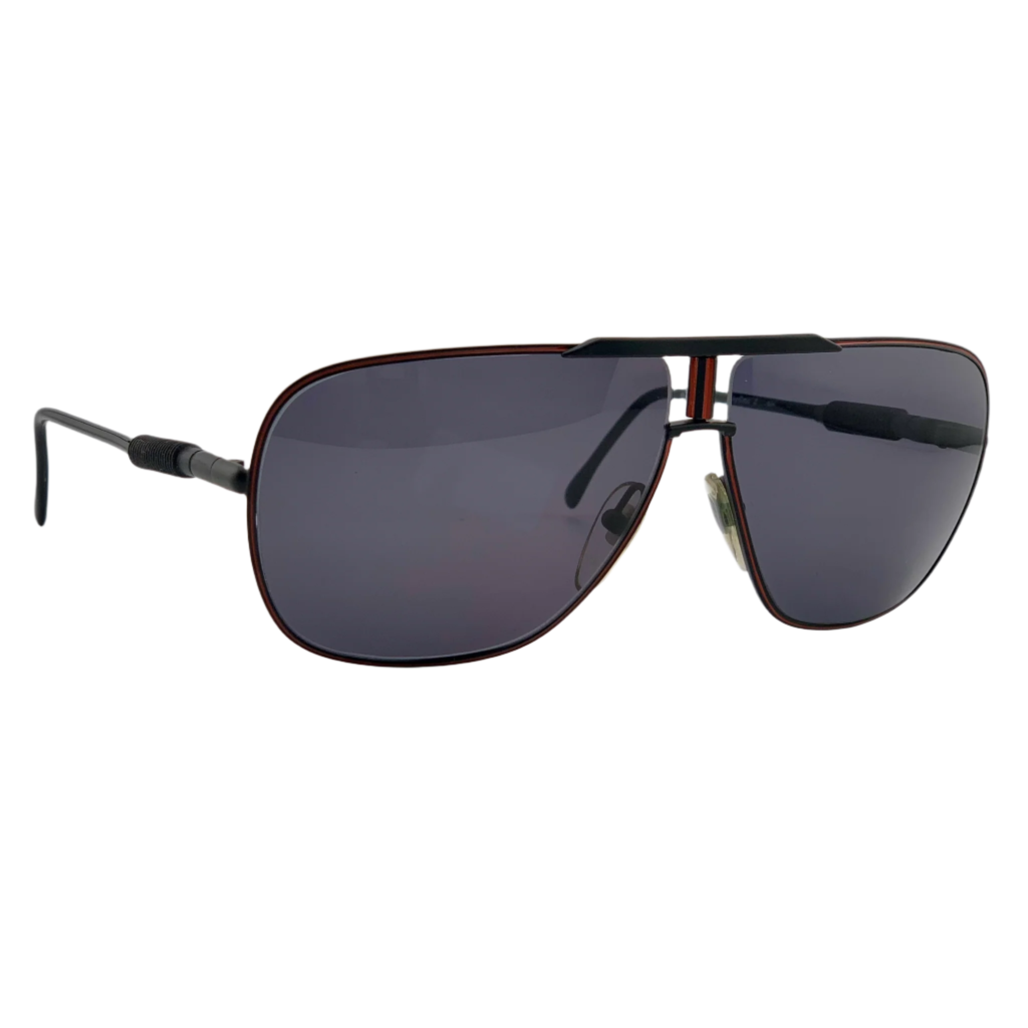 Never worn or sold, authentic Vintage Metal Vista Aviator sunglasses Made in Italy with grey lenses