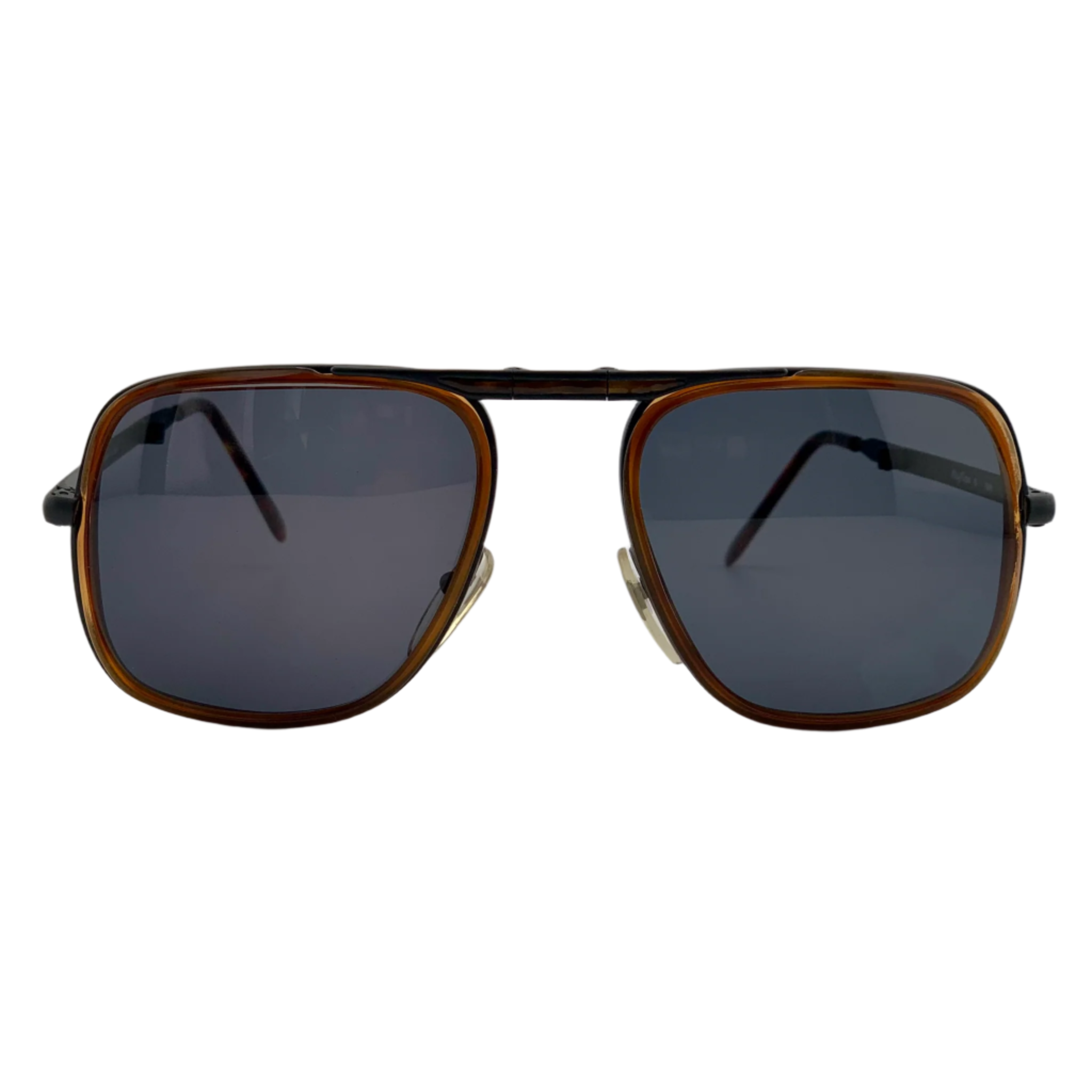 Vintage Metal Vista Aviator sunglasses in Brown/Black frame for Men and Women