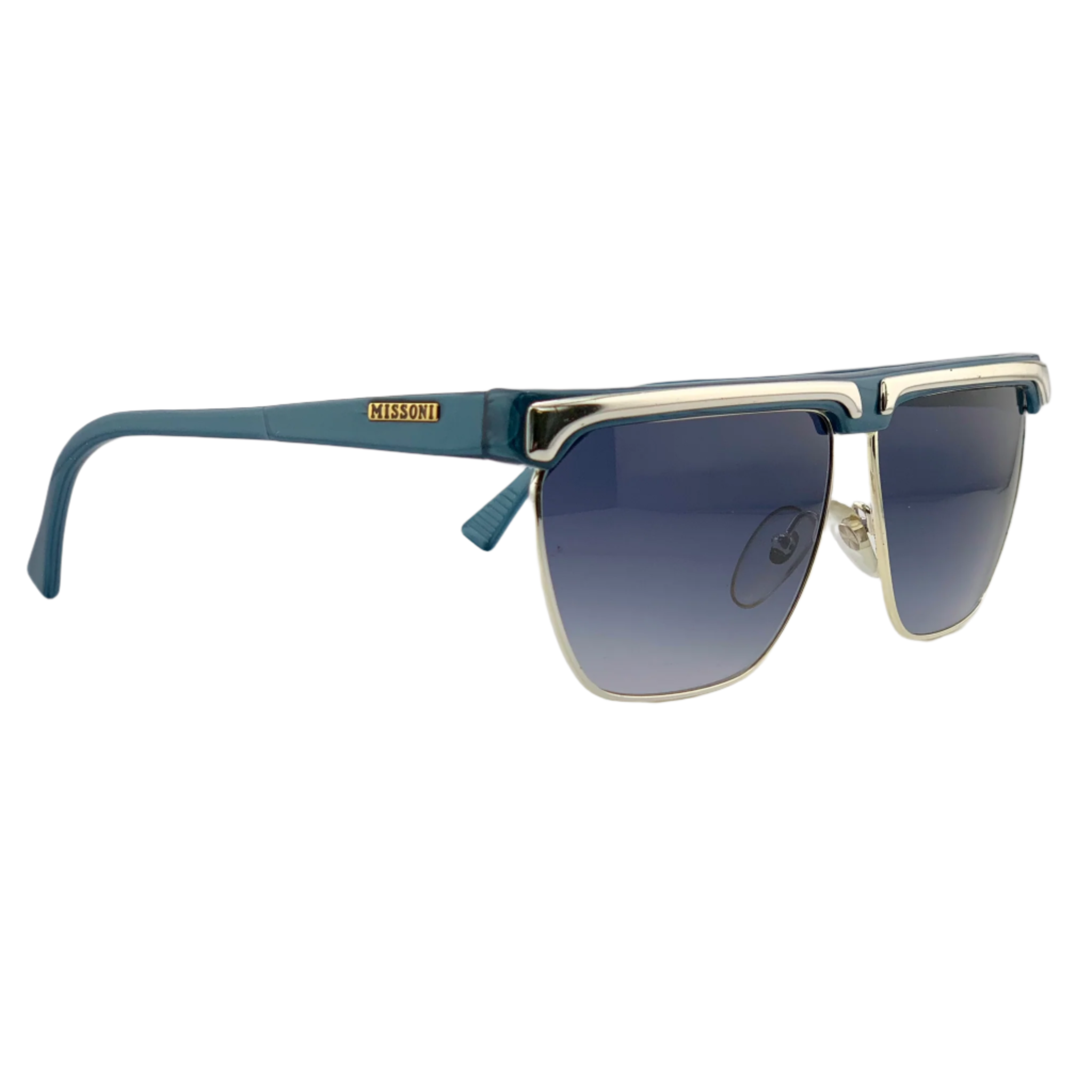 Missoni Square M63U sunglasses with blue lens for men and women, made in Italy