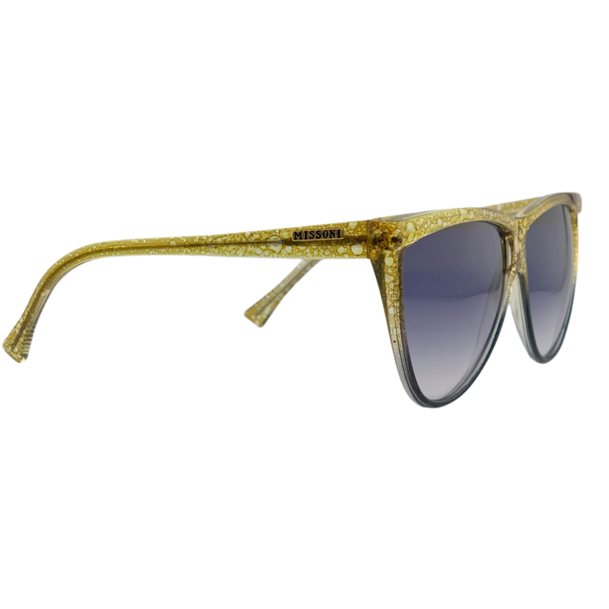 MISSONI Oval M56U sunglasses with black and white geometric pattern