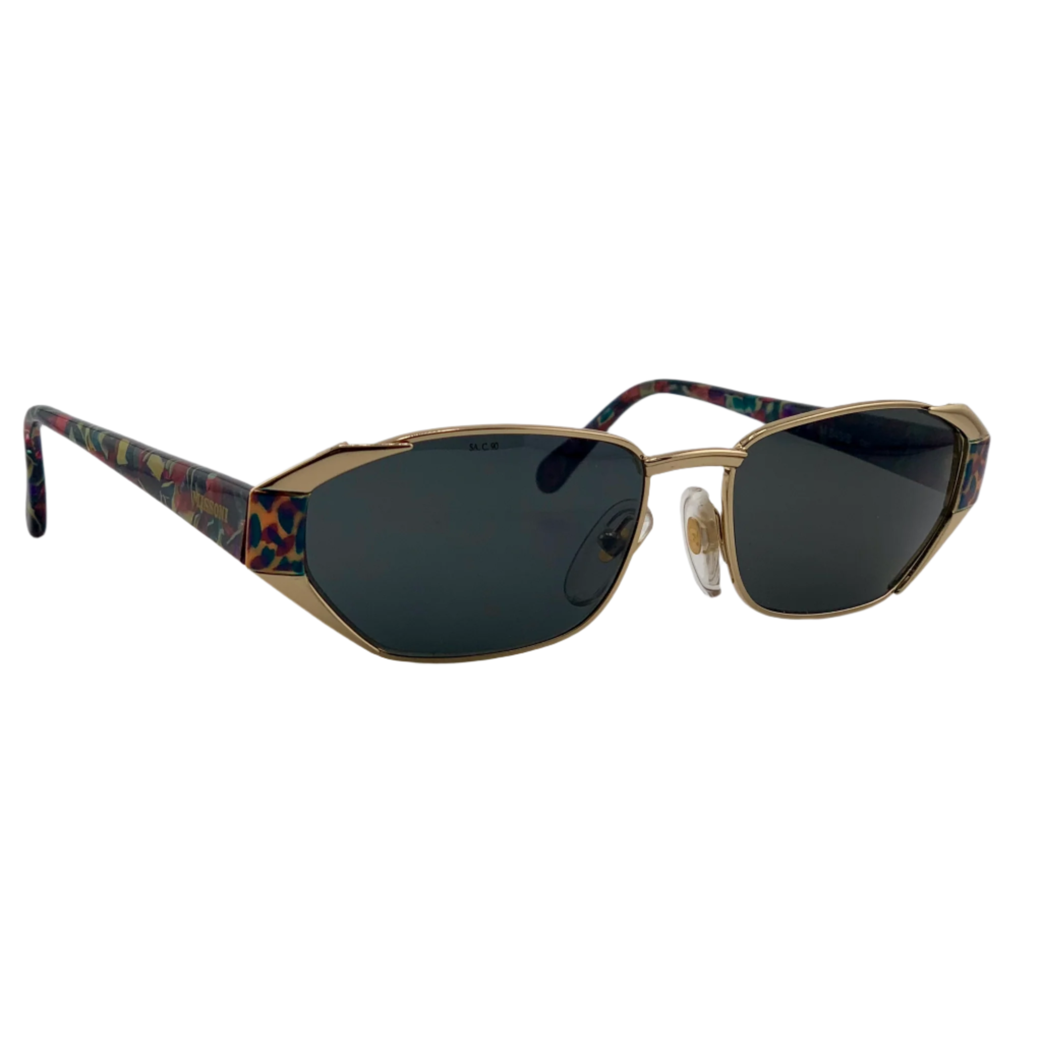 Original Missoni OVAL M343/S sunglasses made in Italy, featuring a stylish vintage design with 100% UV protection