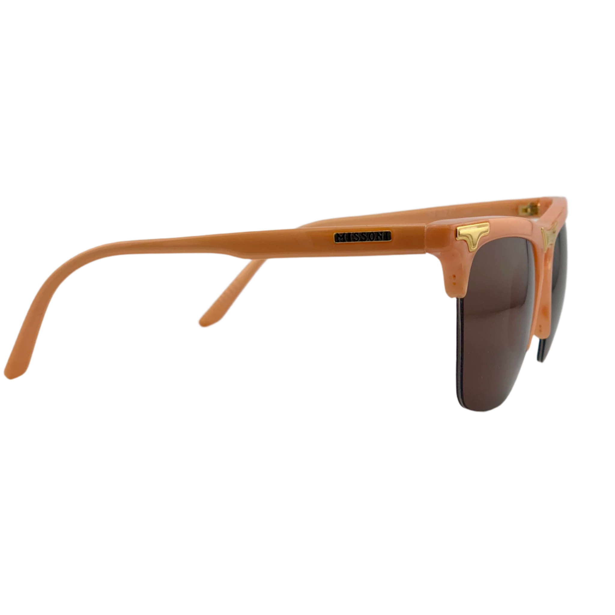 Superb condition Missoni SQUARE M52U sunglasses with orange frames and brown lenses, never before worn
