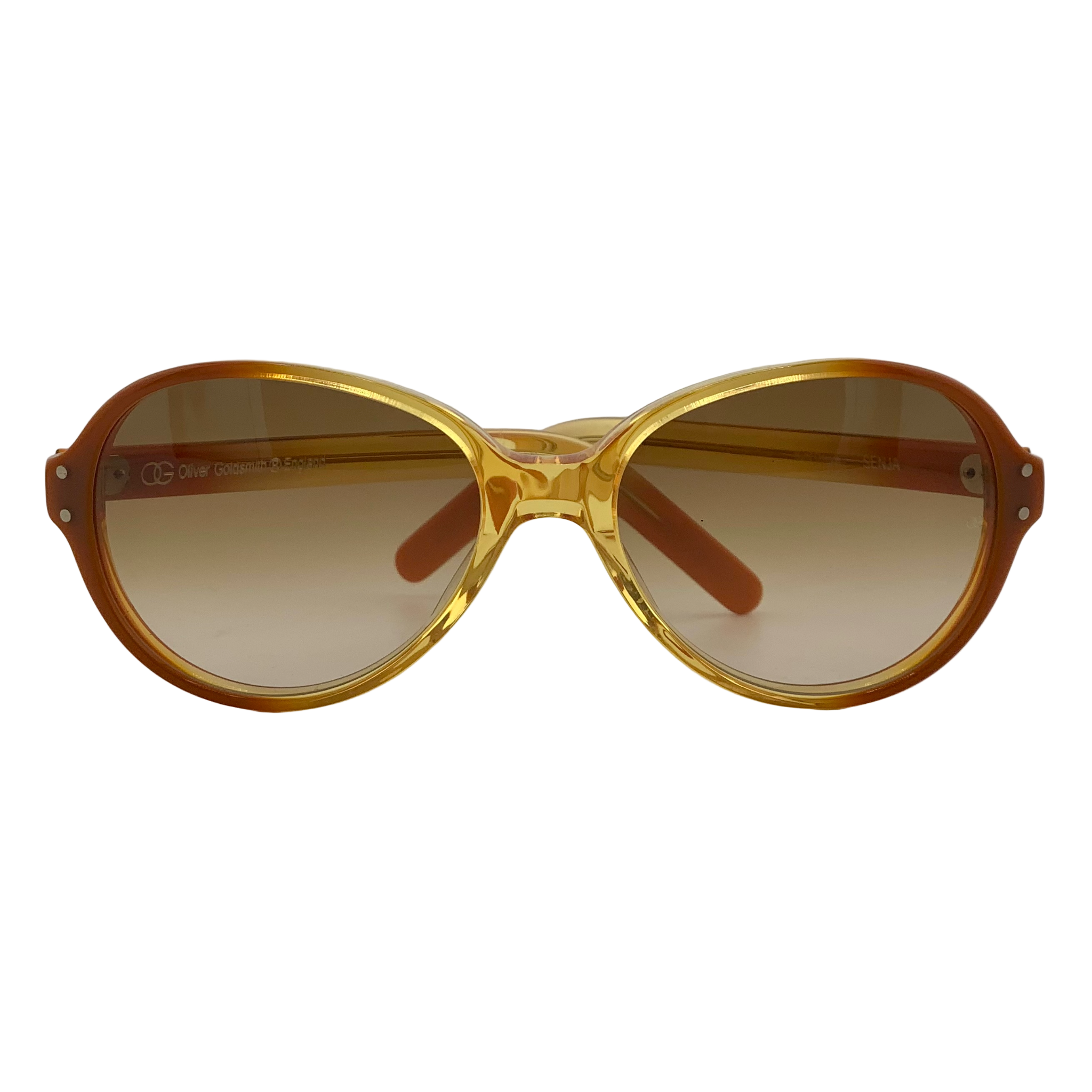 VINTAGE OLIVER GOLDSMITH ROUND SUNGLASSES FROM THE 1980'S