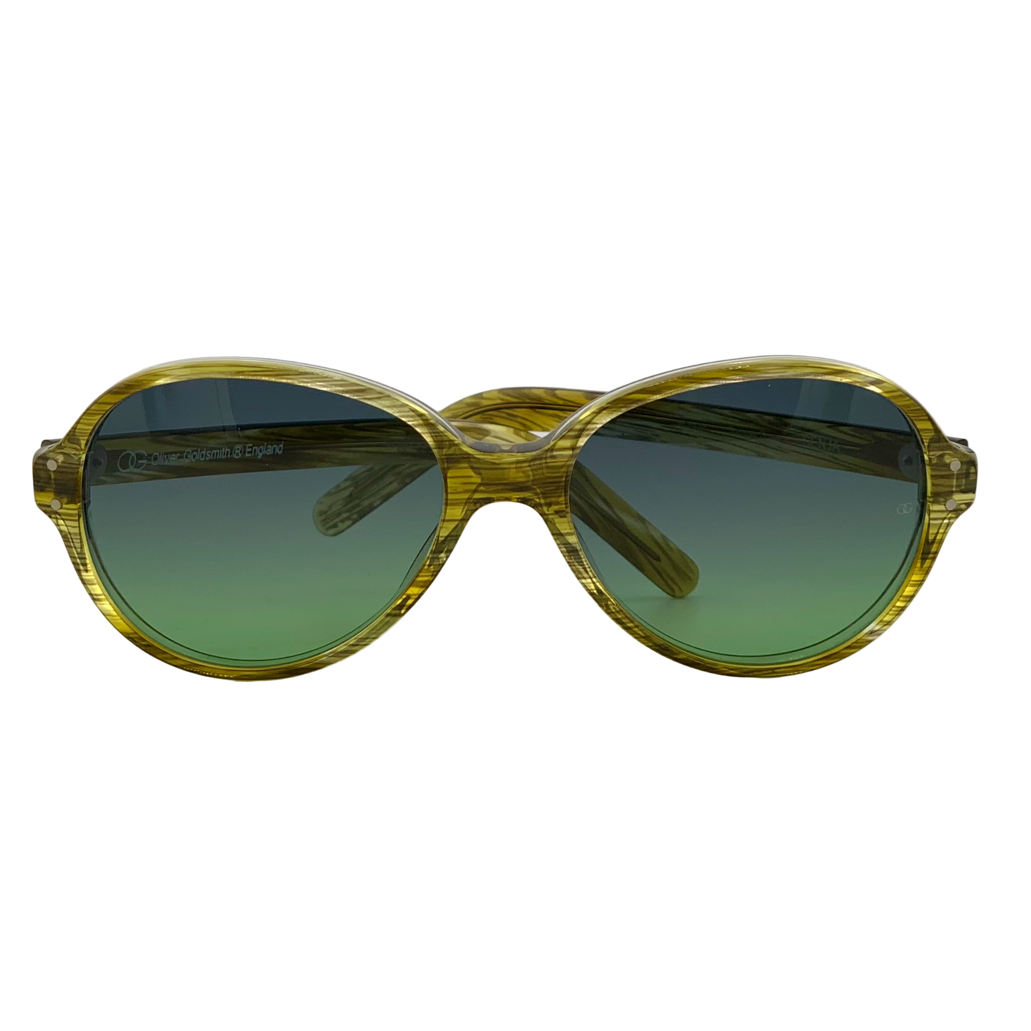 VINTAGE OLIVER GOLDSMITH ROUND SUNGLASSES FROM THE 1980'S