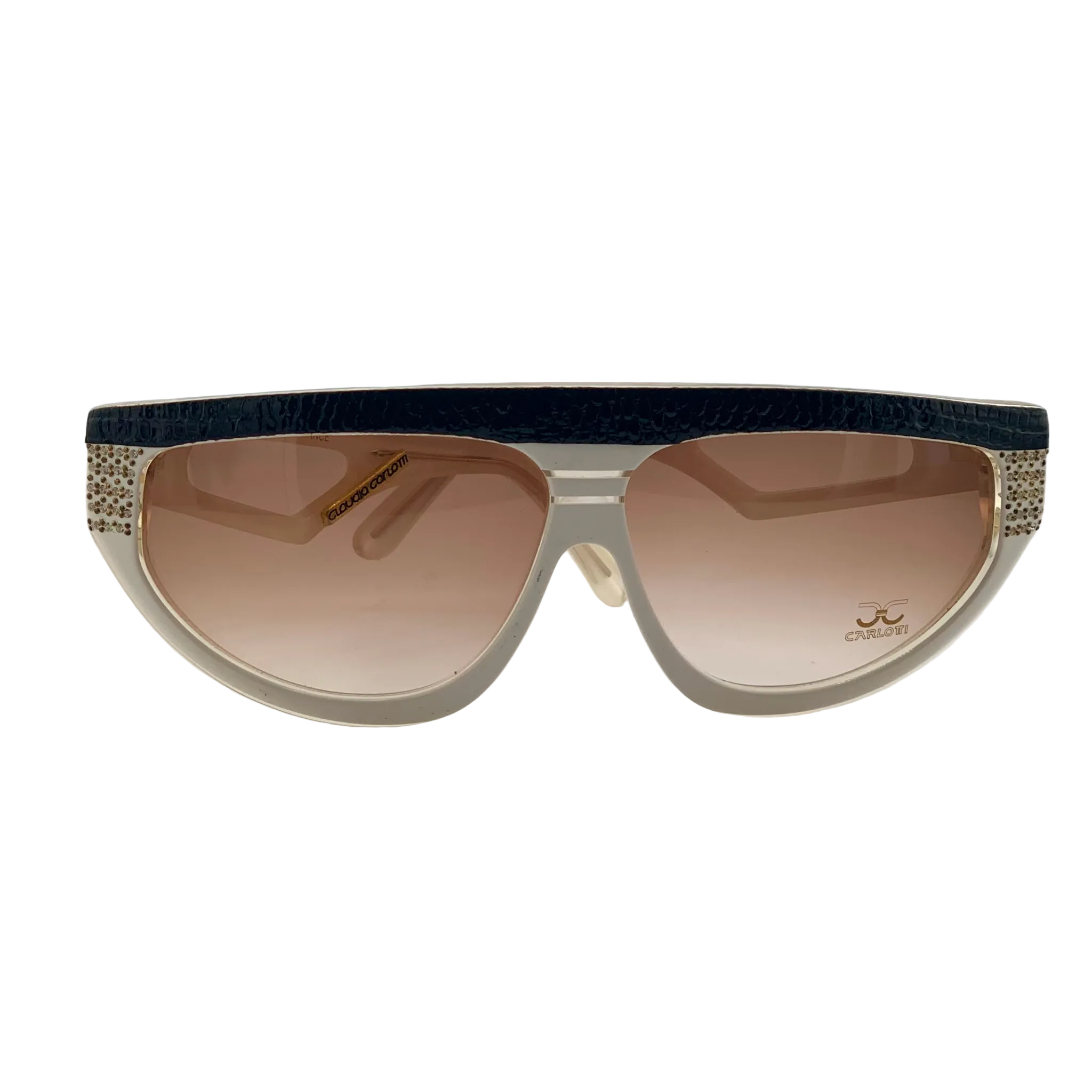 VINTAGE CLAUDIA CARLOTTI OVAL SUNGLASSES FROM THE 1980's