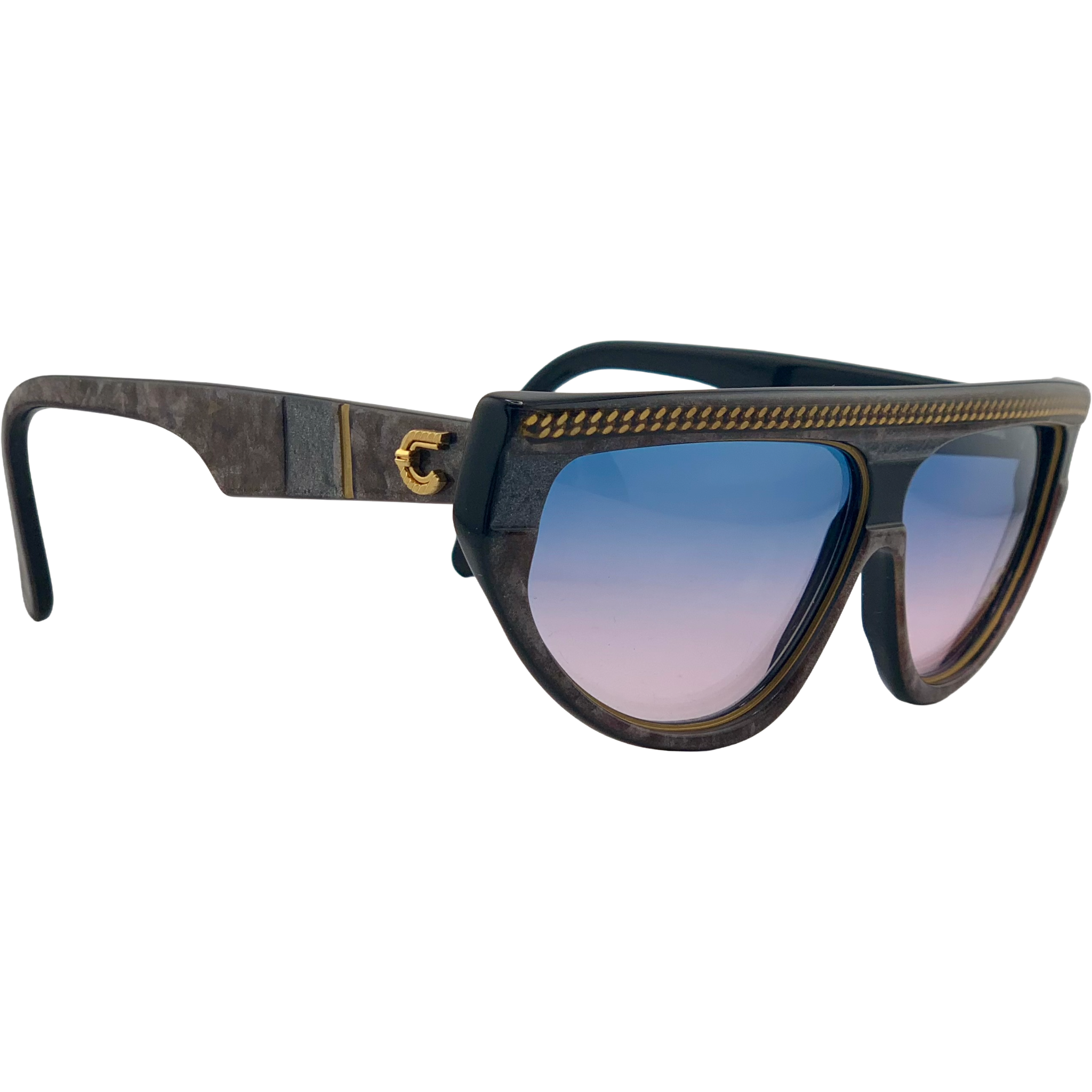 VINTAGE CLAUDIA CARLOTTI OVAL SUNGLASSES FROM THE 1980'S