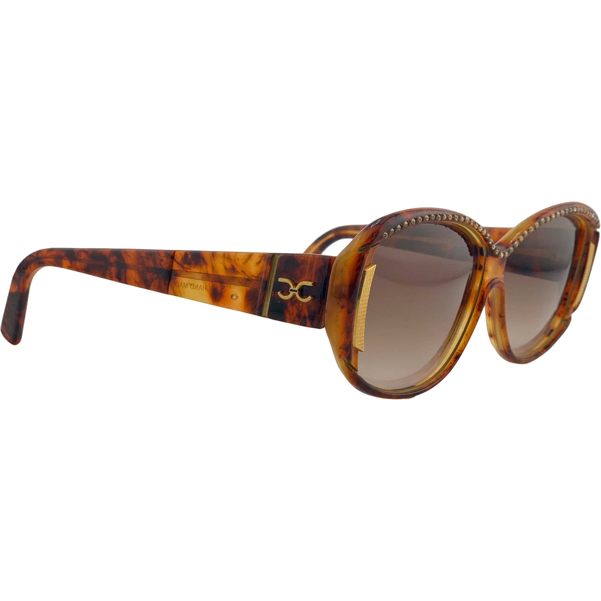 VINTAGE CLAUDIA CARLOTTI OVAL SUNGLASSES FROM THE 1980'S