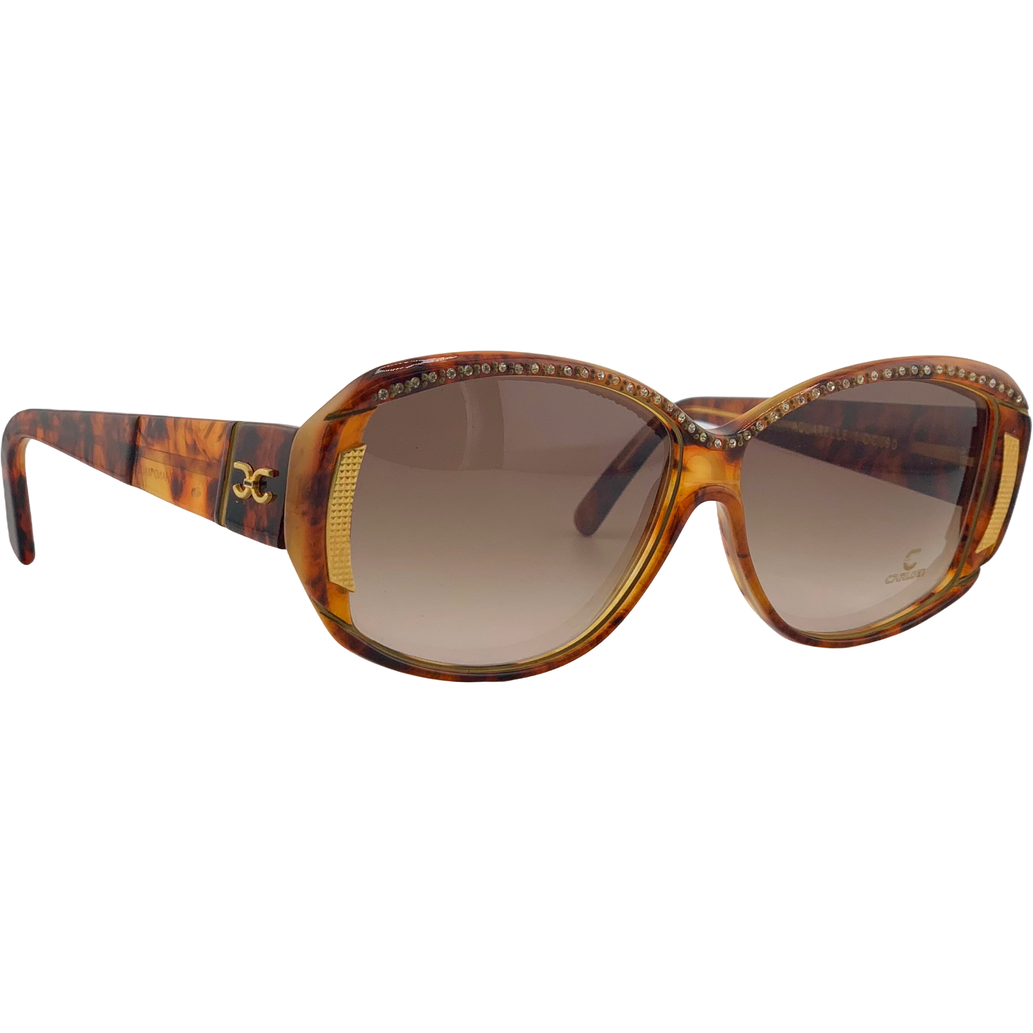 VINTAGE CLAUDIA CARLOTTI OVAL SUNGLASSES FROM THE 1980'S