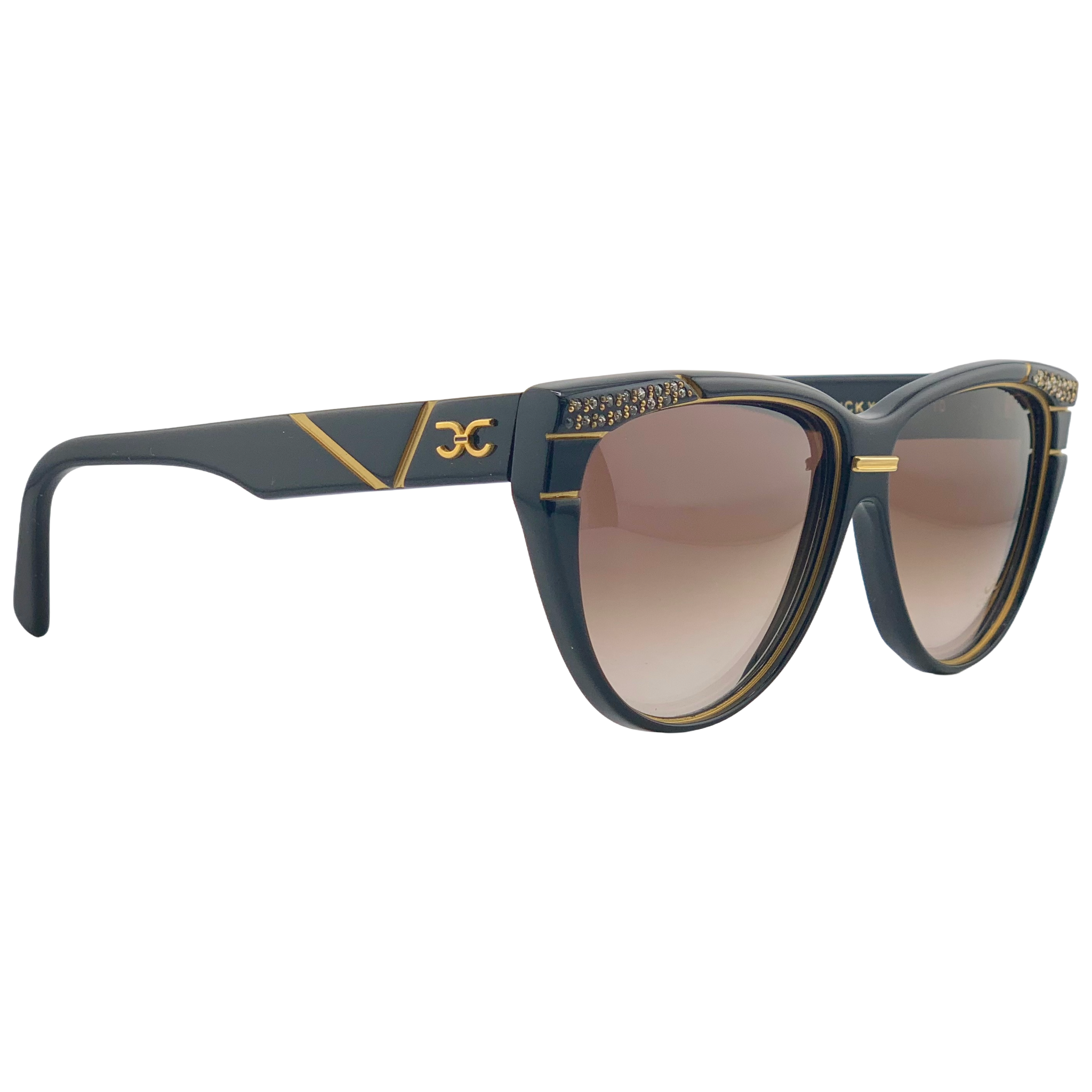 VINTAGE CLAUDIA CARLOTTI CAT EYE SUNGLASSES FROM THE 1980'S