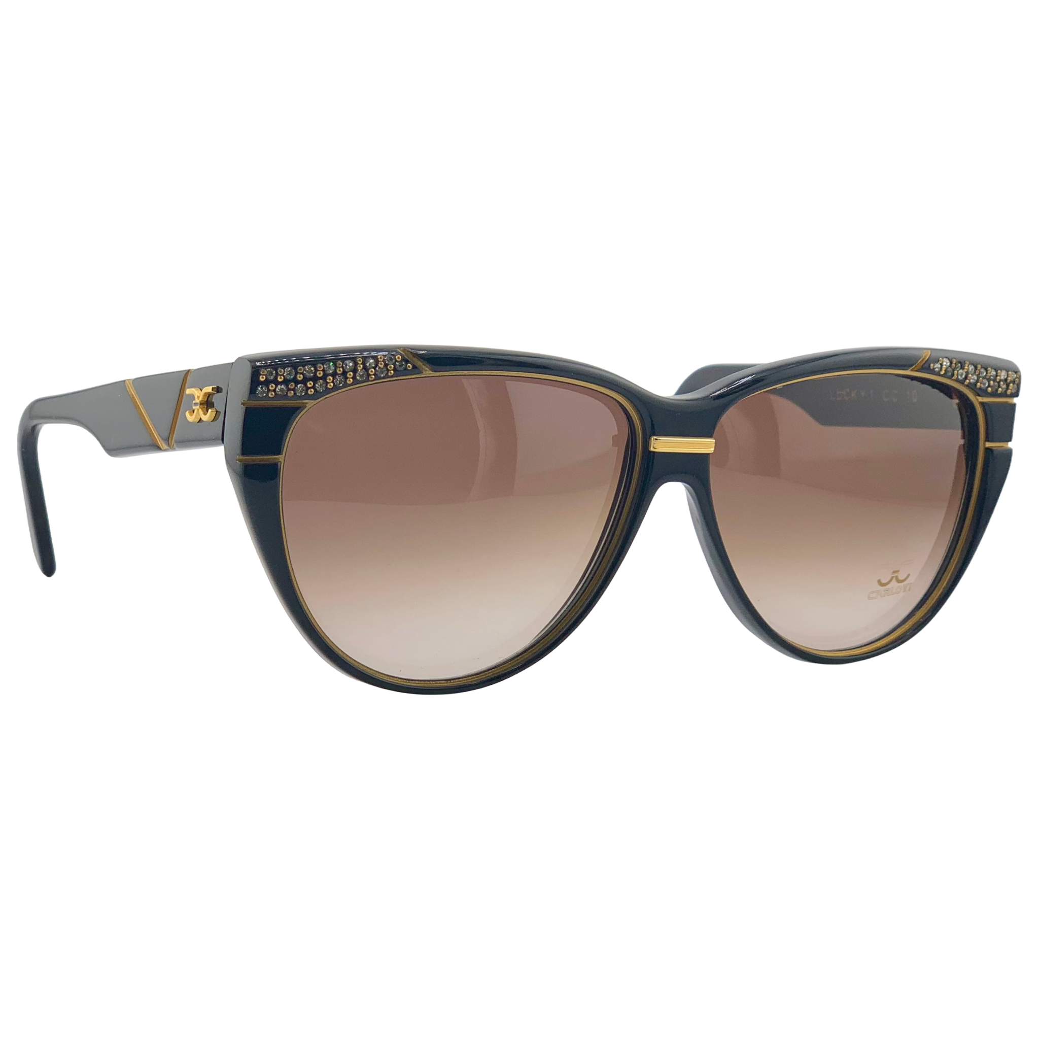 VINTAGE CLAUDIA CARLOTTI CAT EYE SUNGLASSES FROM THE 1980'S