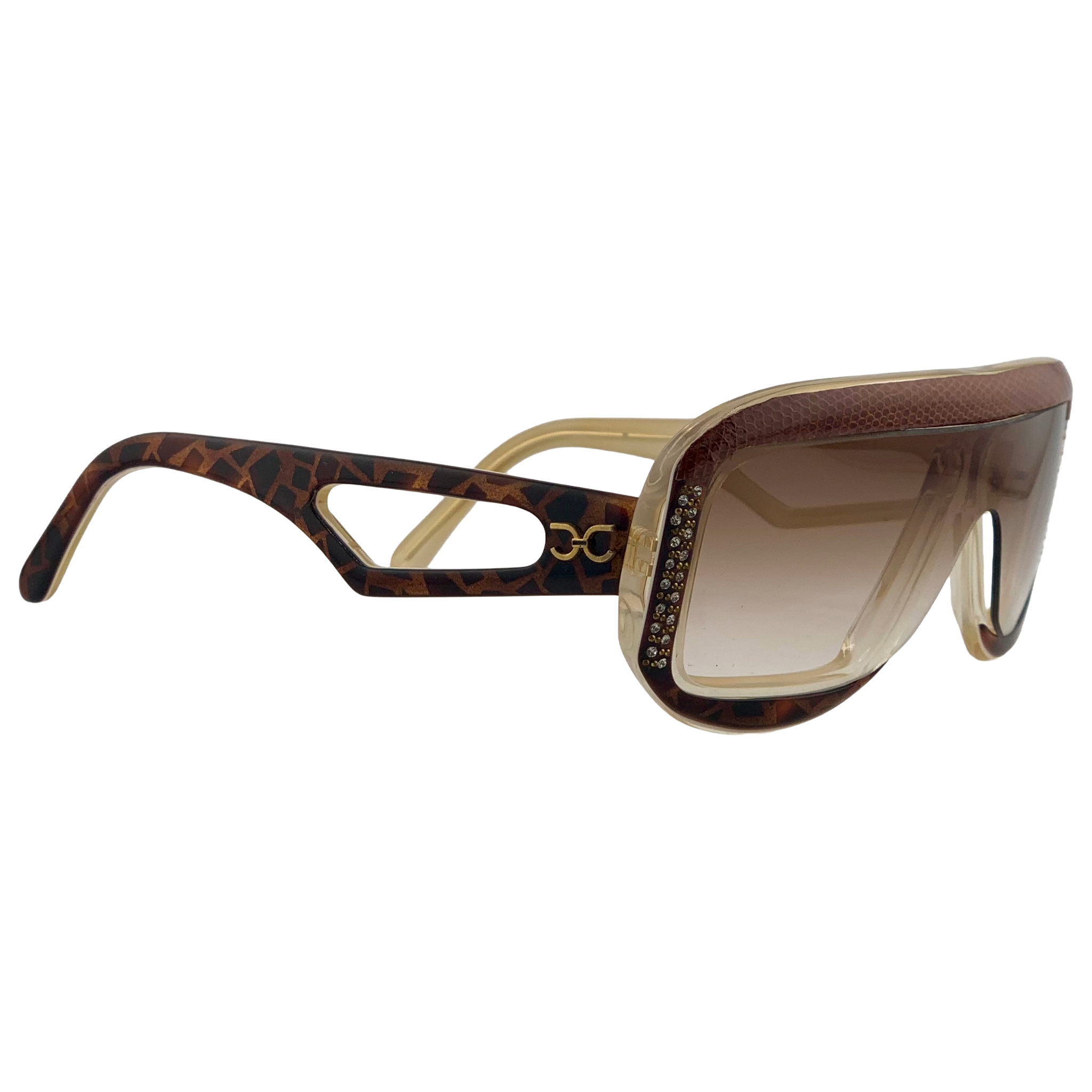 VINTAGE CLAUDIA CARLOTTI RECTANGLE SUNGLASSES FROM THE 1980'S