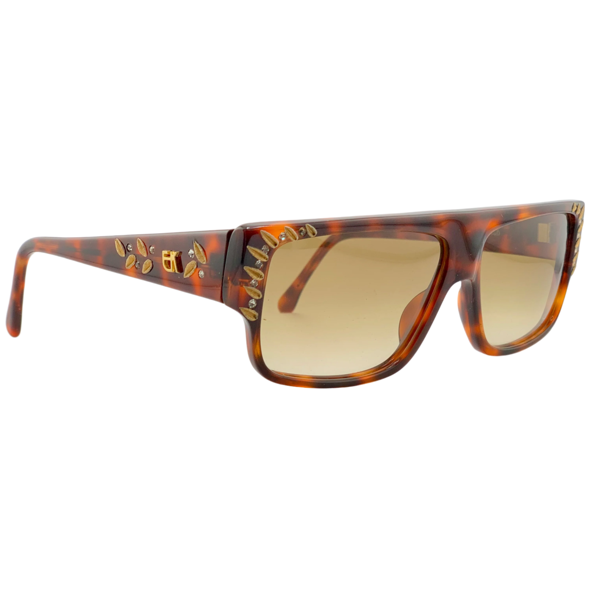 Authentic vintage Emmanuelle Khanh flat brow sunglasses, made in France
