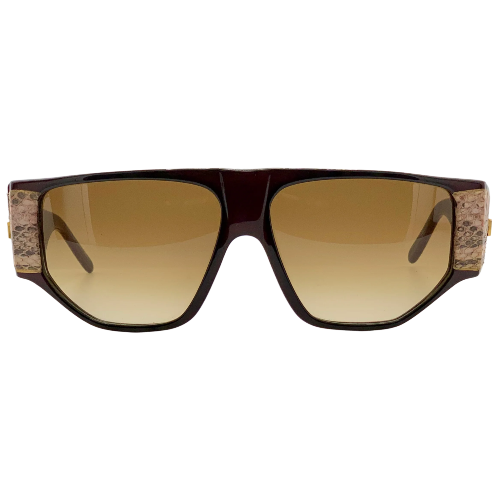 Vintage Emmanuelle Khanh Square 3030 PT sunglasses for men and women, with brown frames and lenses, made in France, in superb condition, never worn or sold