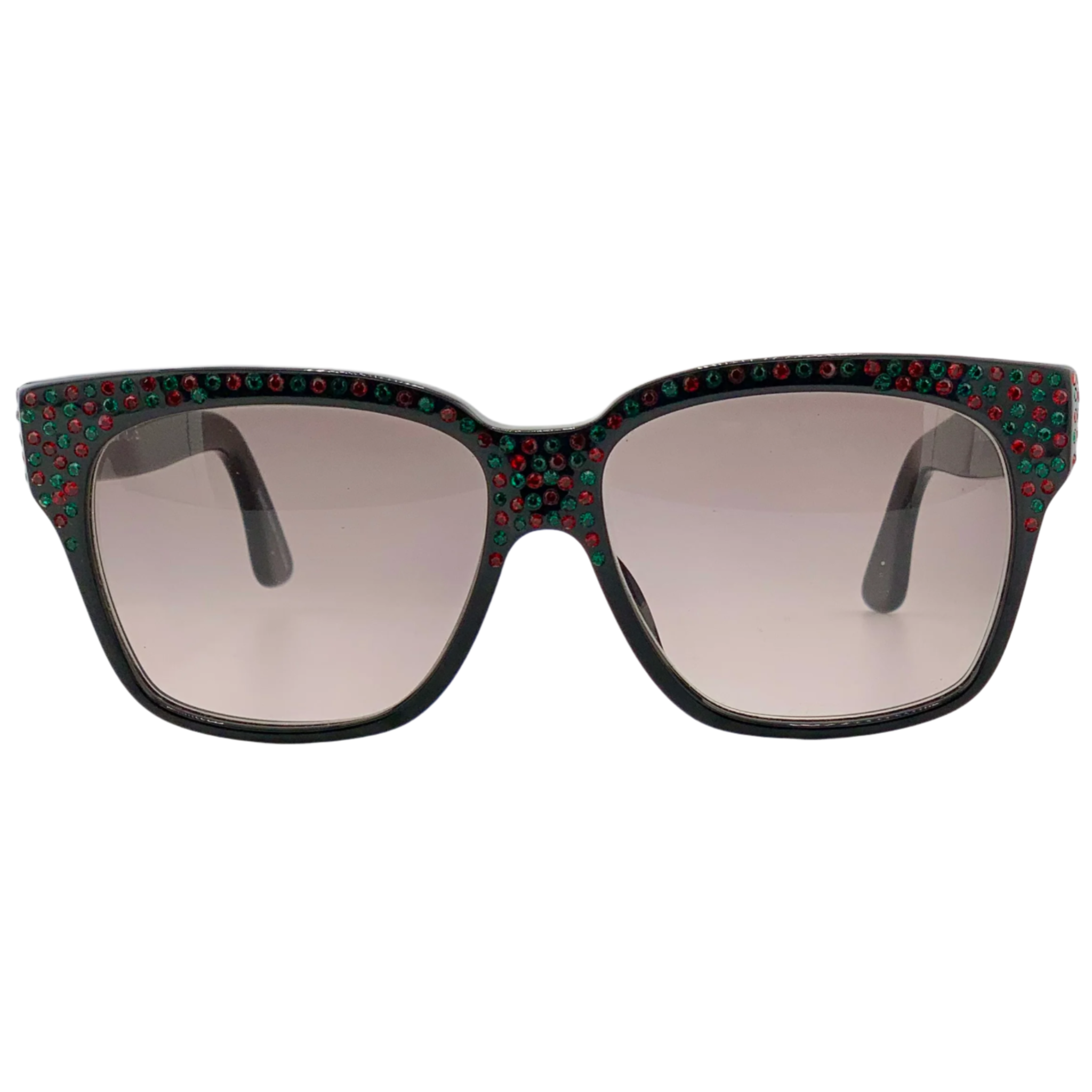 Vintage Emmanuelle Khanh square sunglasses in black frame with brown lenses, made in France Never worn or sold, in superb condition, original authenticity guaranteed