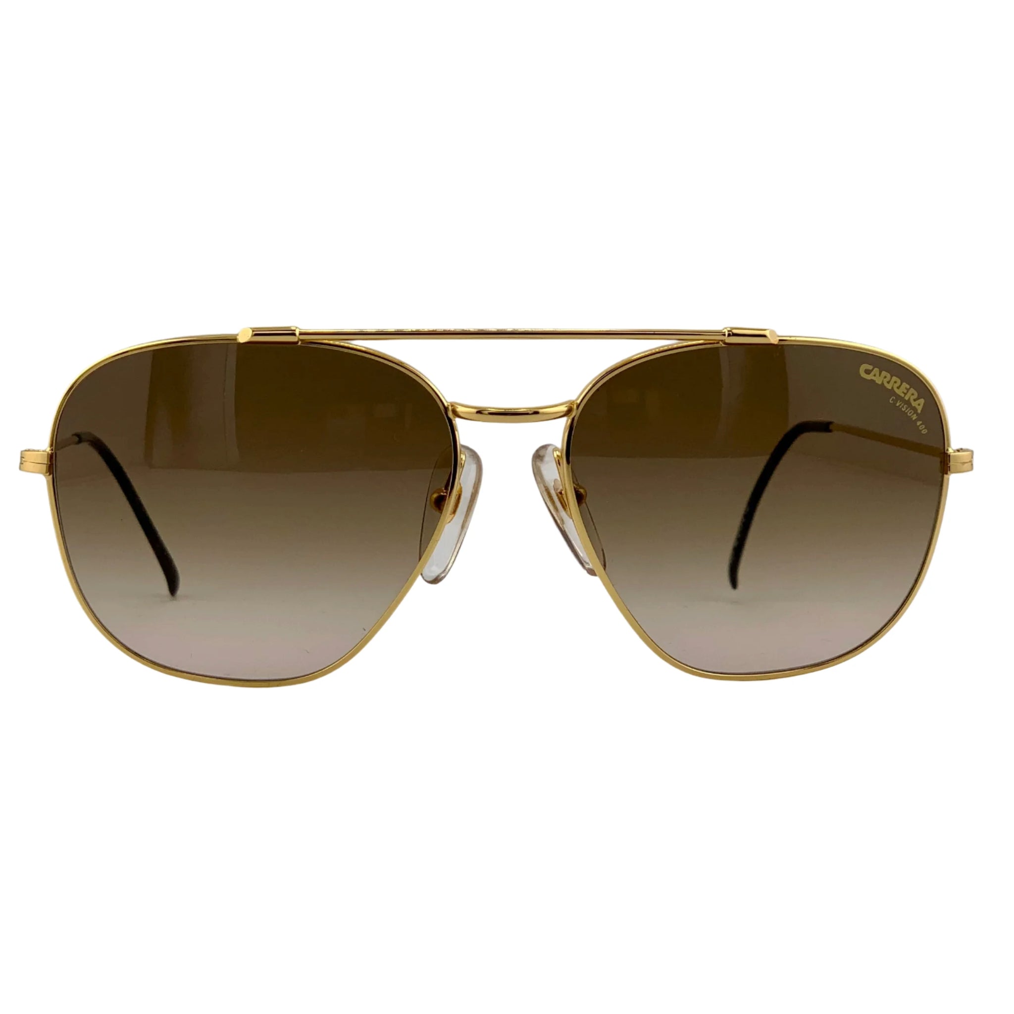 Vintage Carrera Aviator 5477 40 Gold Brown Sunglasses for Men and Women