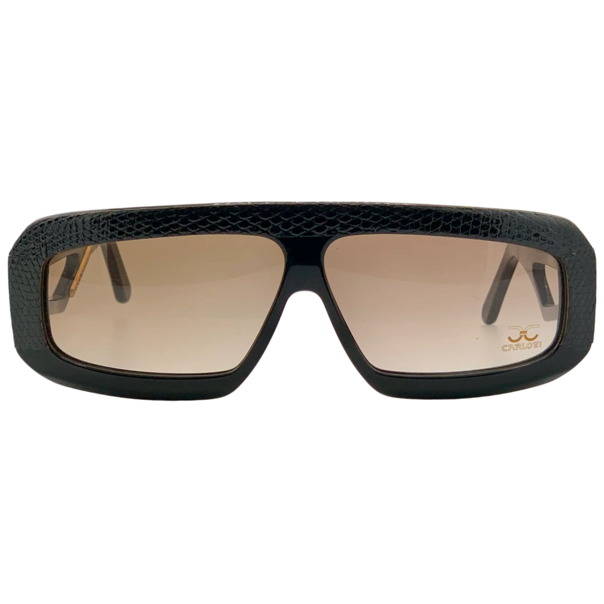 Vintage unisex Claudia Carlotti Flat Brow Acropolis CS10 sunglasses in black Handmade in France, never worn, superb condition