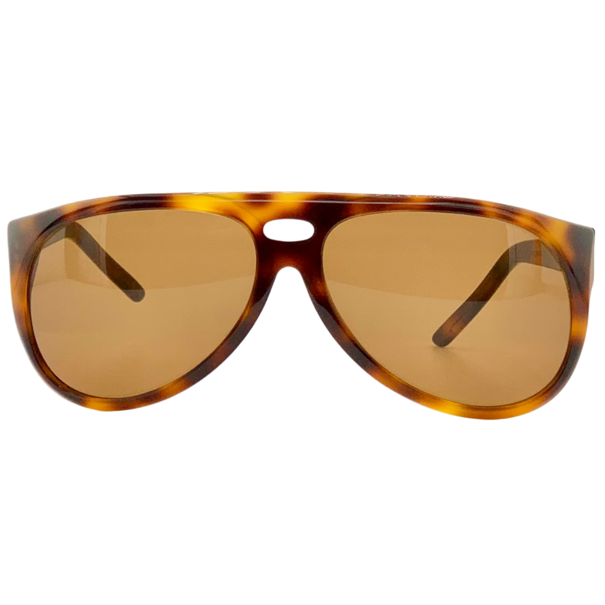 Vintage Gucci aviator sunglasses for men and women in tort frame and brown lens made in Italy, never worn or sold, in superb condition, authentic original