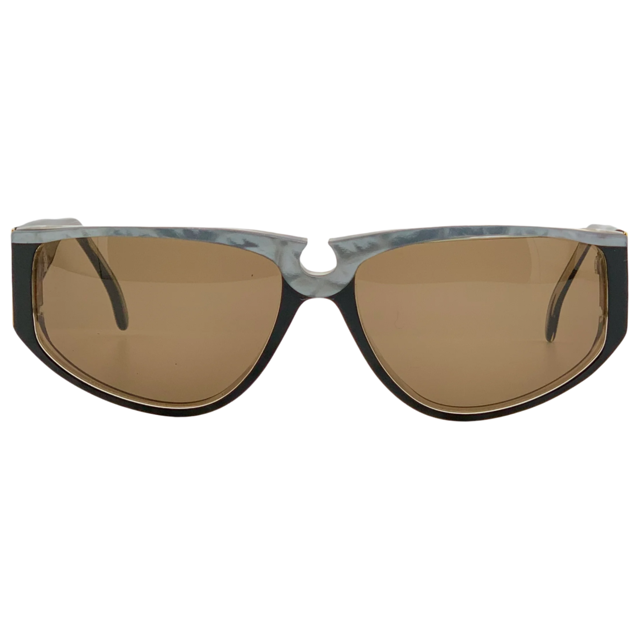 Vintage Gucci Cat Eye 2109/S sunglasses for women in black and grey frame with brown lenses, made in Italy and in superb, unworn condition Authentic original