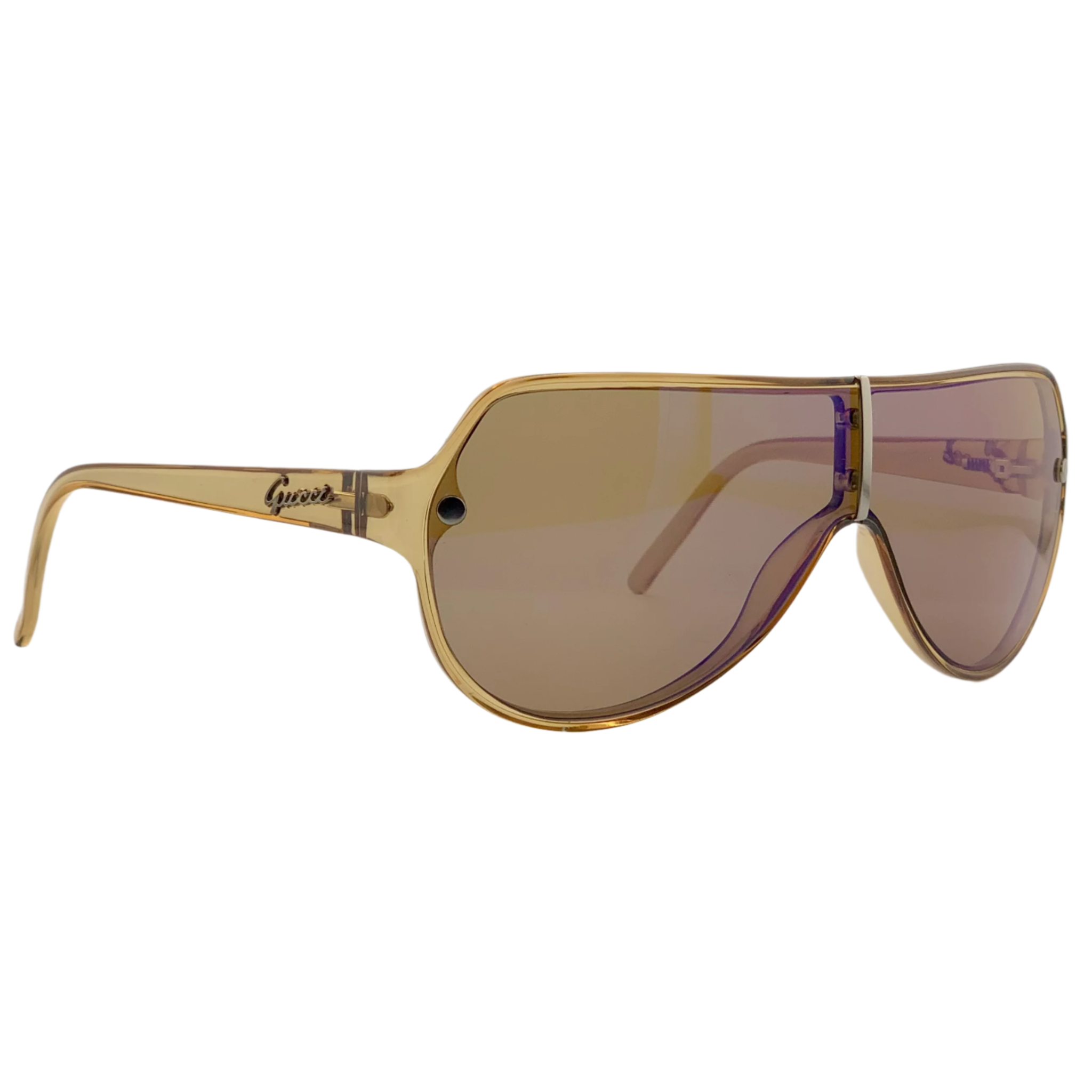 Authentic Gucci visor 1431/S sunglasses in brown, made in Italy, never worn or sold, guaranteed original