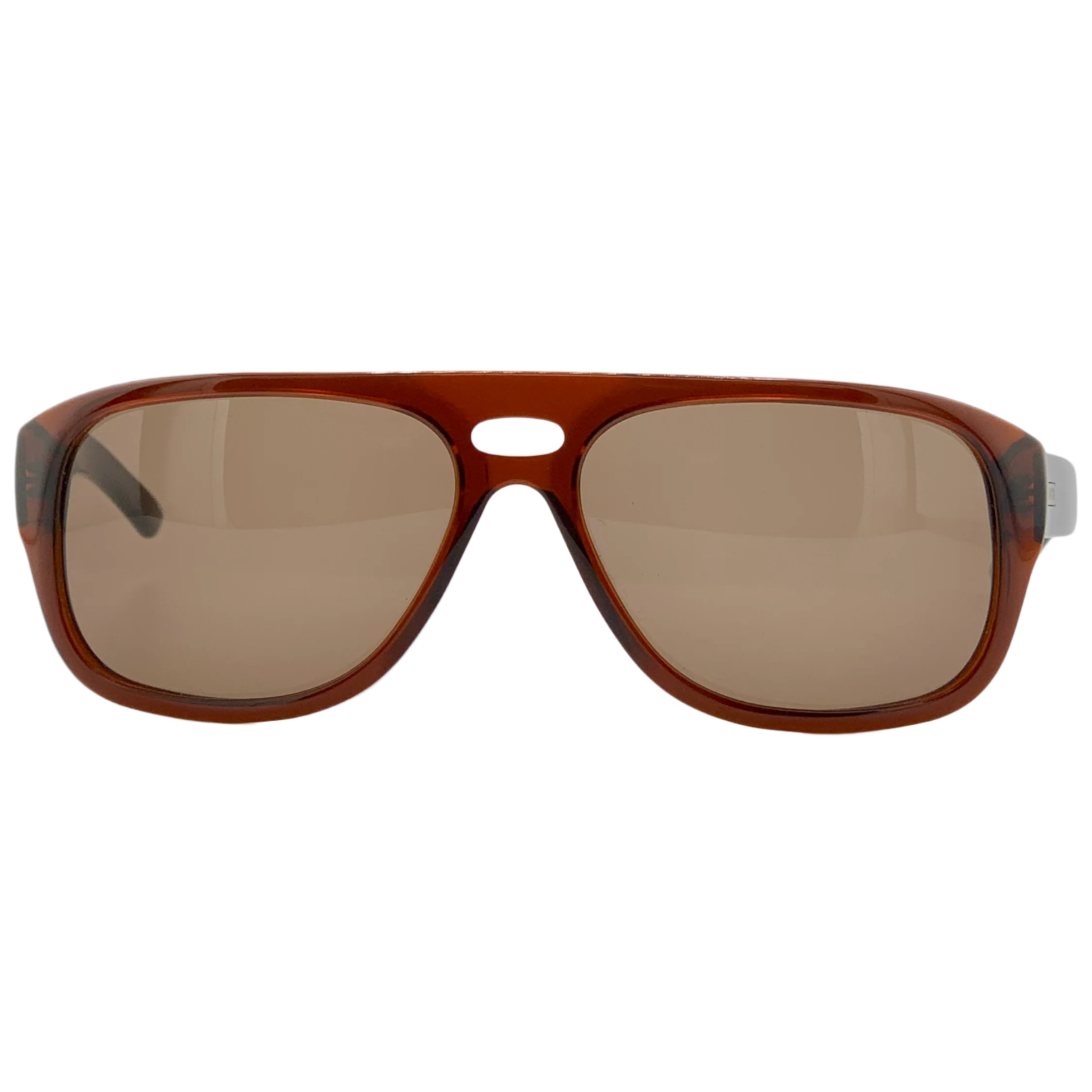 Vintage Gucci aviator sunglasses for men and women in brown/black frame, brown lens