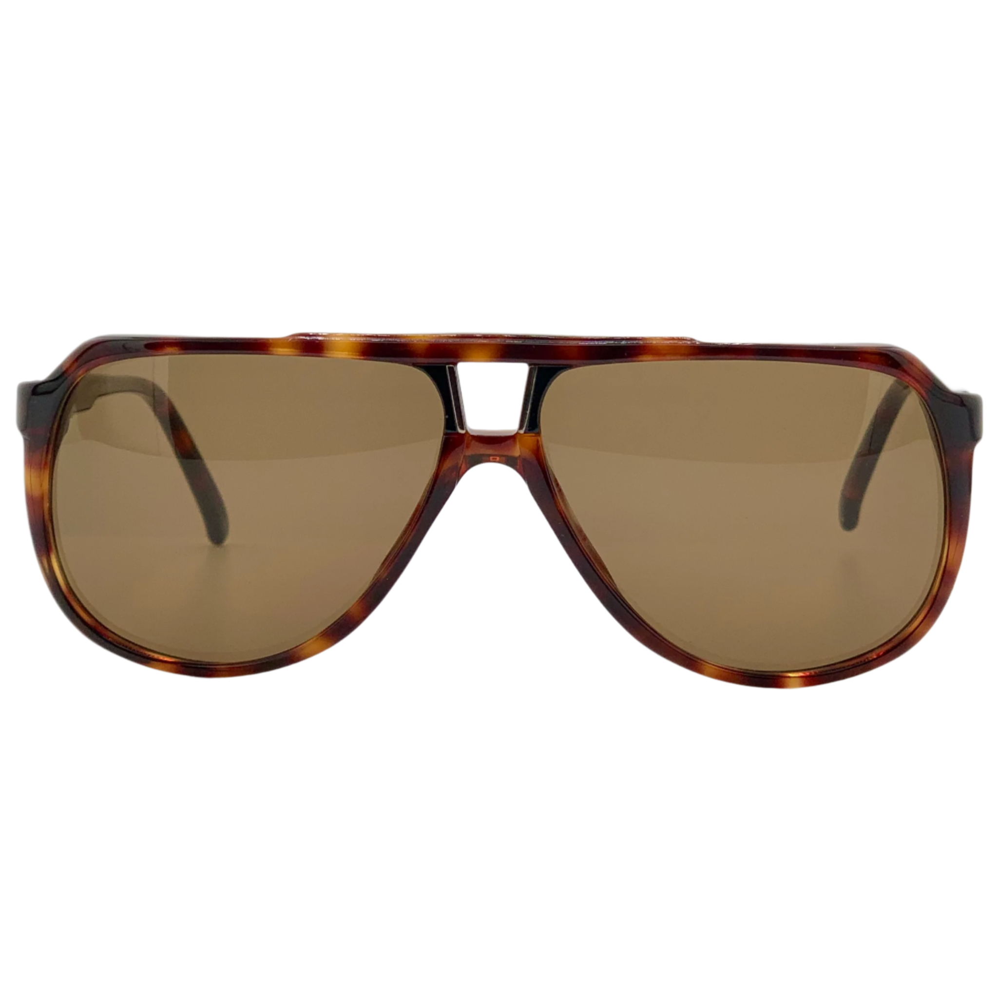 Vintage Gucci aviator sunglasses for men and women in tort frame and brown lens, made in Italy and in superb condition, never before worn or sold, ensuring authenticity