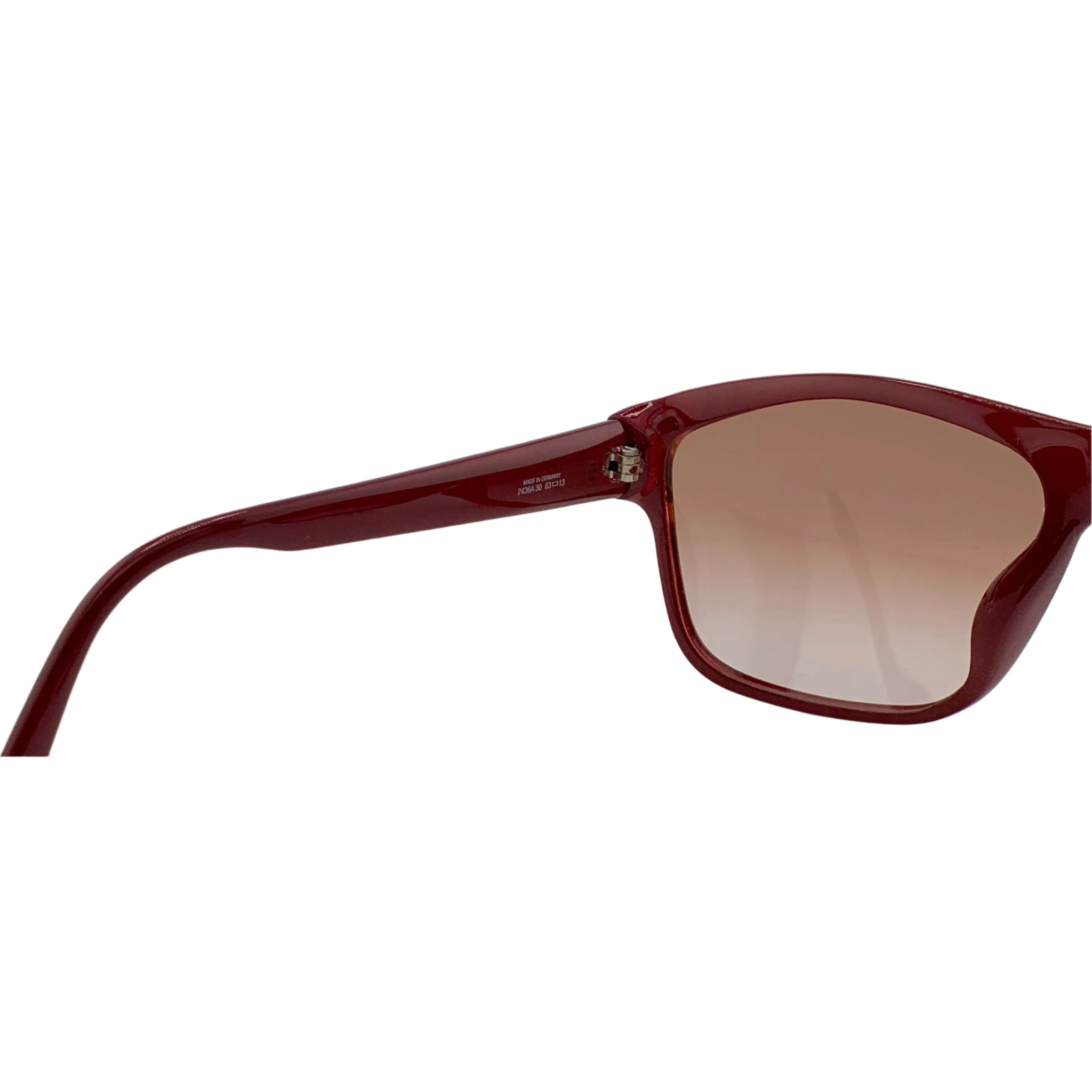 Original vintage Christian Dior Square 2436A 30 sunglasses in red/gold frame and brown lens, never before worn