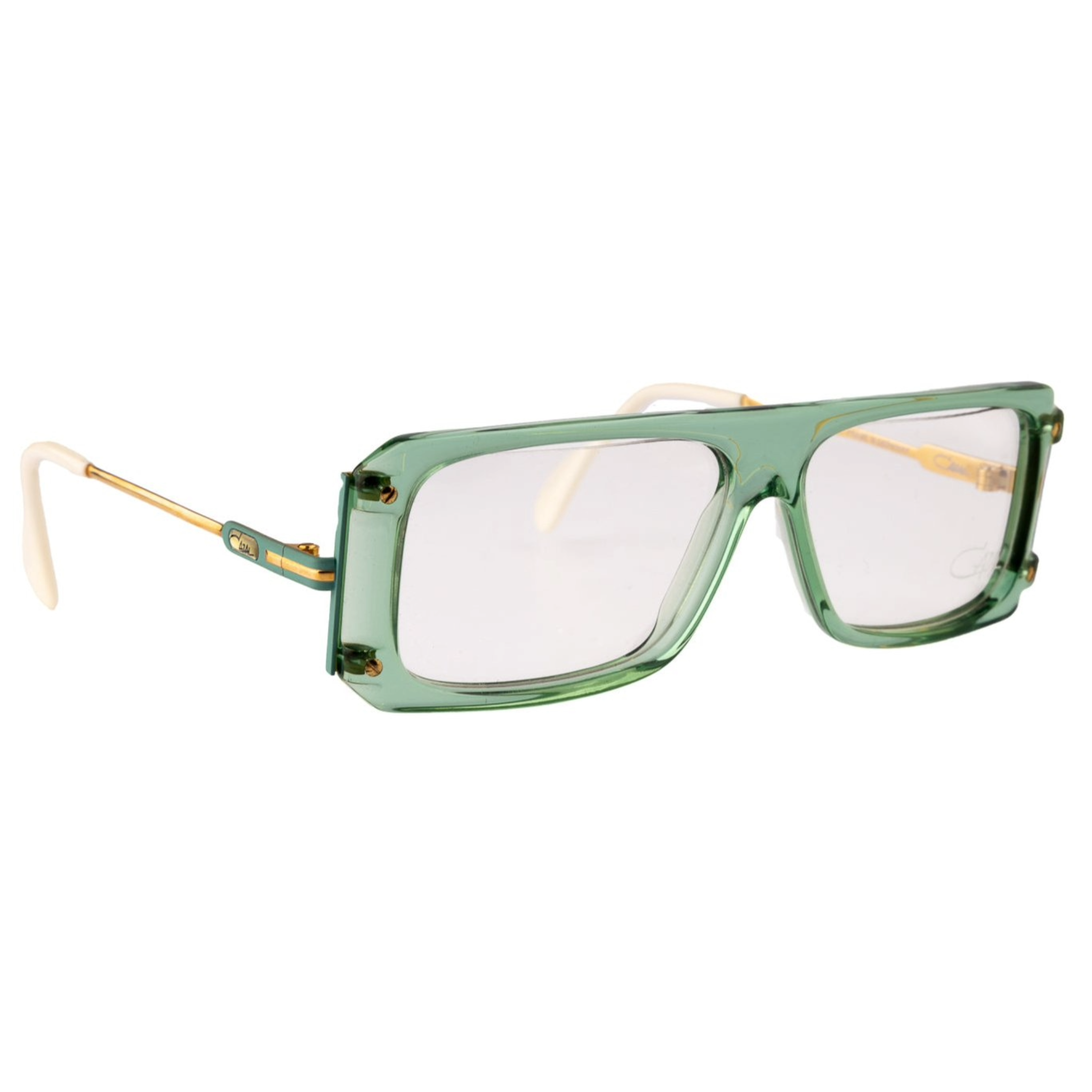 Clear Lens Cazal Flat Brow 185 Sunglasses in Green