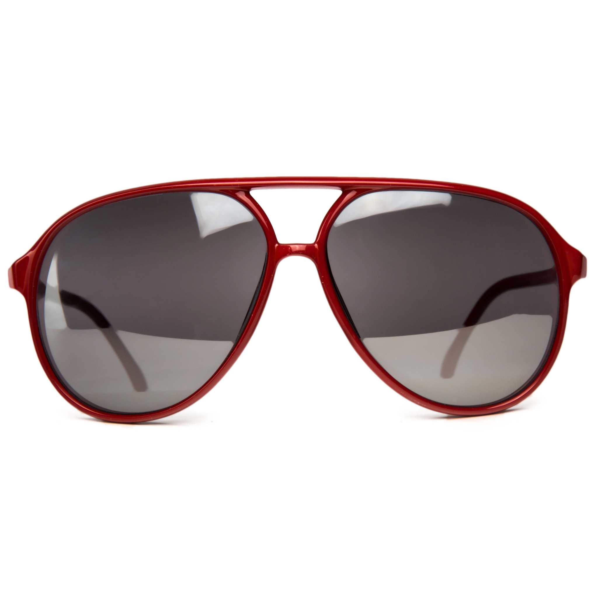 Vintage red Carrera Aviator 5242 sunglasses with mirrored lenses 