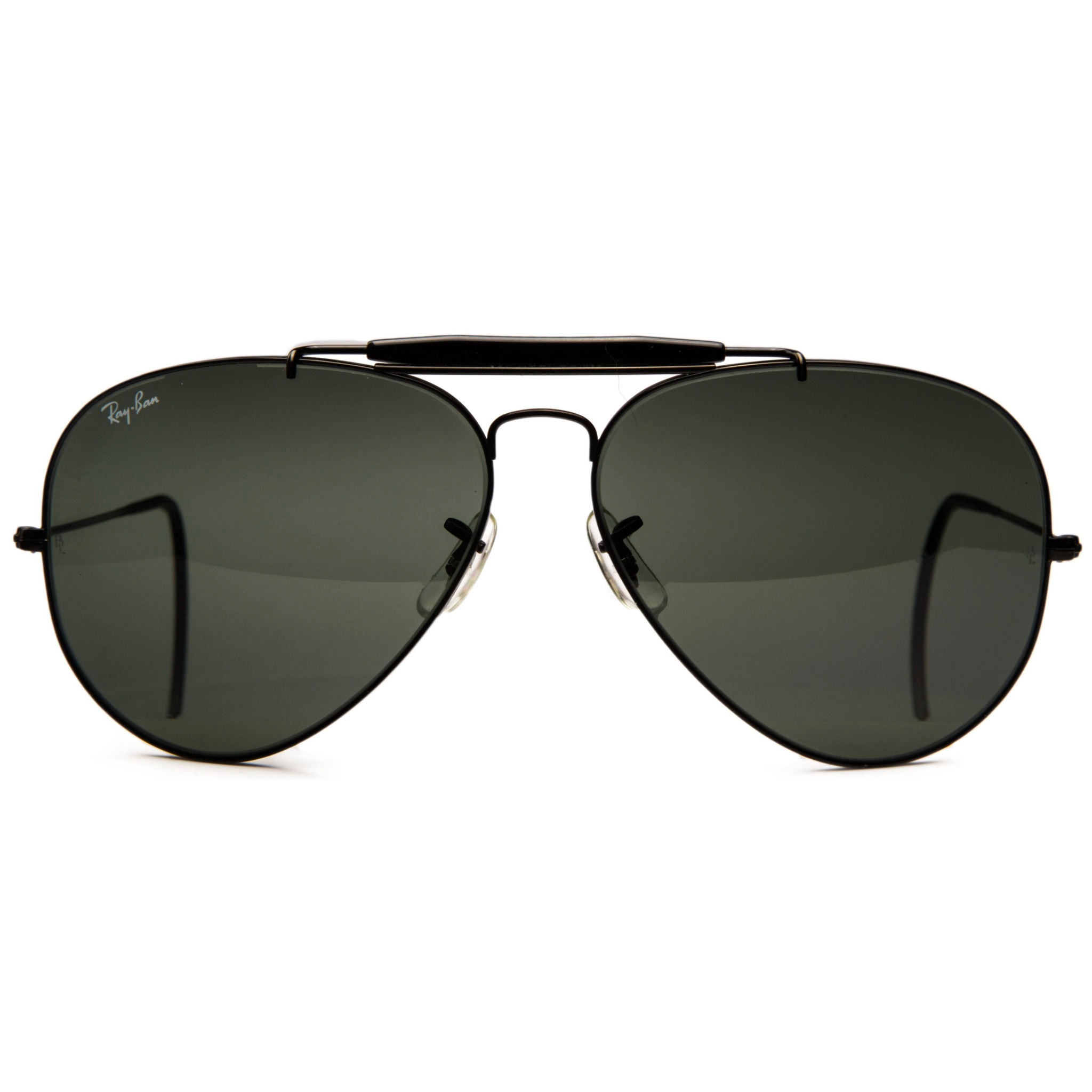 Vintage Rayban Aviator Shooter sunglasses in black matte frame and black smoke lenses for men and women, with 100% UV protection Never before worn or sold, in superb condition, and proudly authentic 