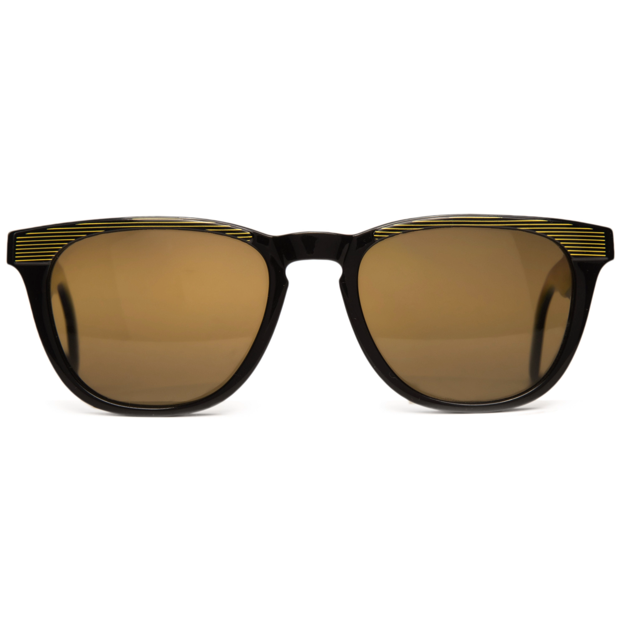 Black Playboy Wayfarer 467394 sunglasses with polarized lenses and gold detailing