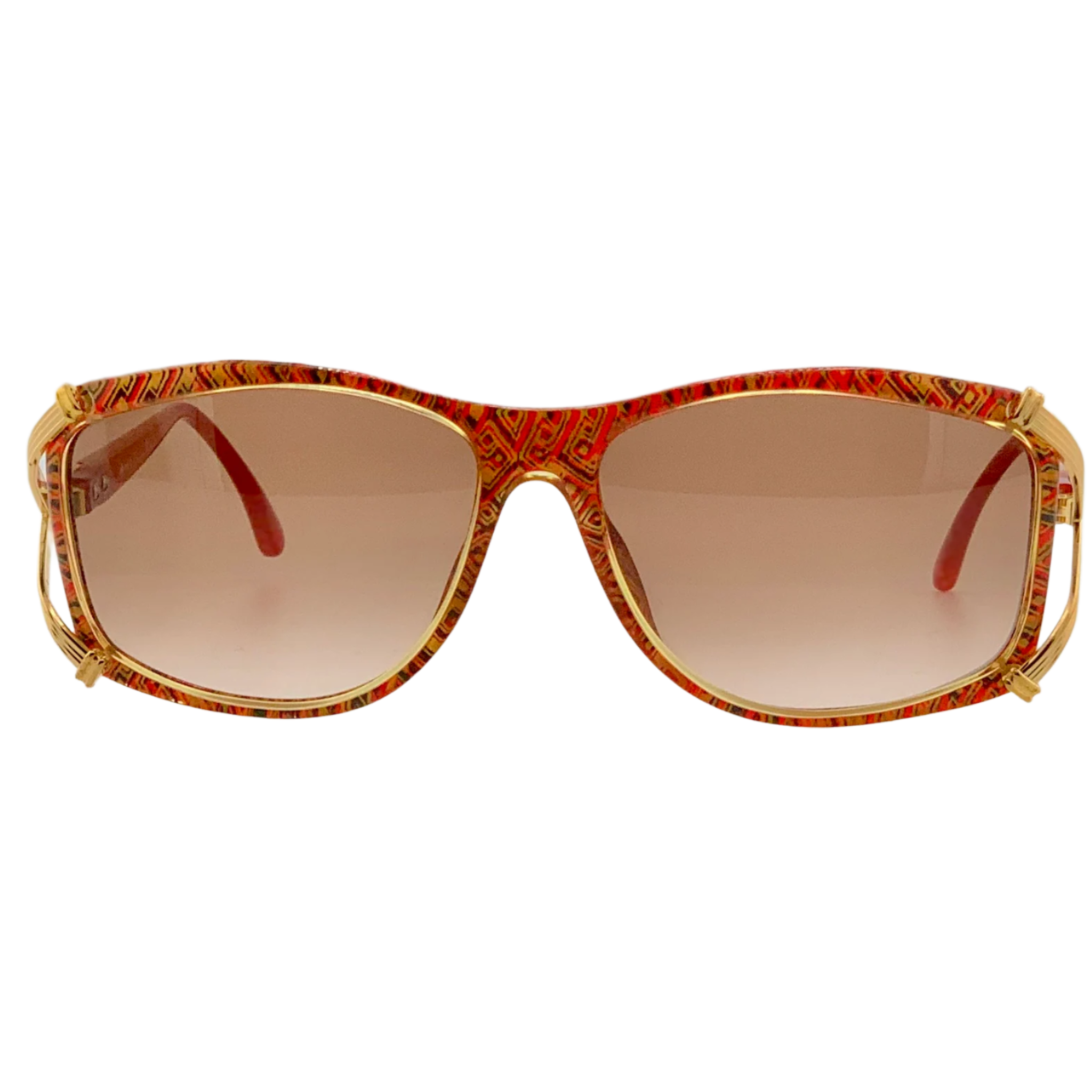 Vintage Christian Dior Oval 2687 31 sunglasses in red and gold for women