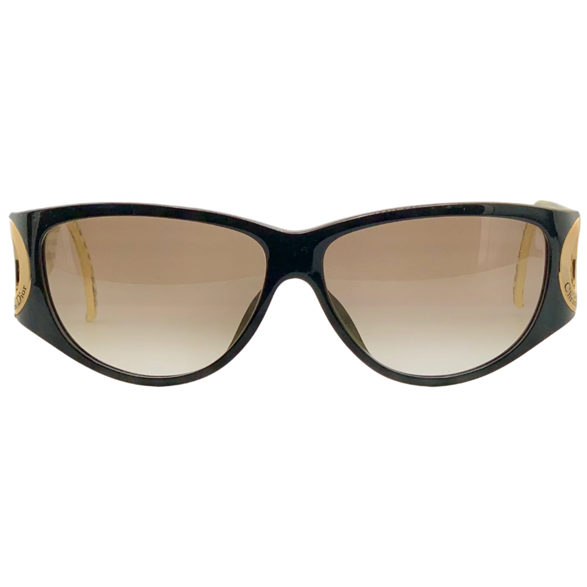 Vintage Christian Dior Cat Eye sunglasses in Black and Gold