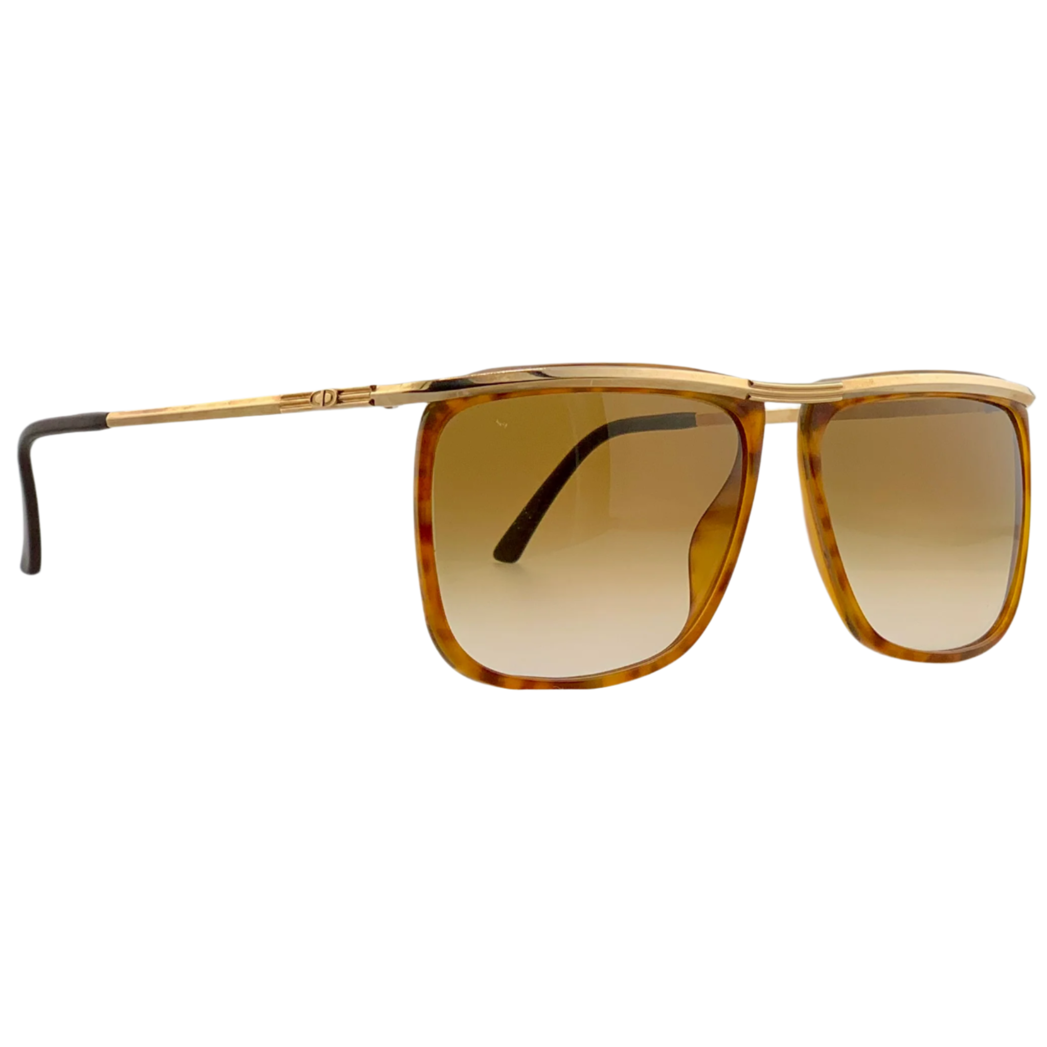 Gold and tortoise frame with brown lenses made in Germany