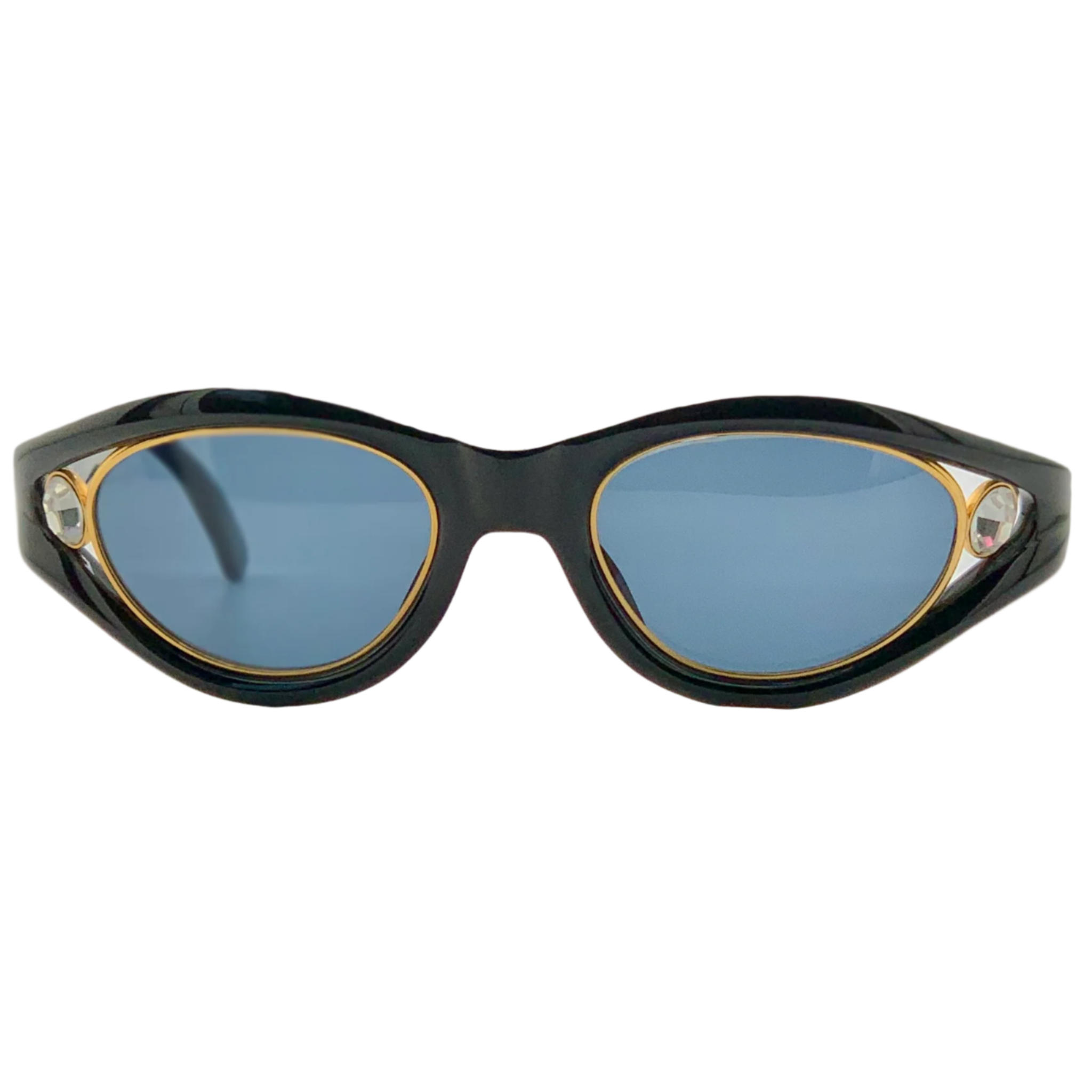 Vintage Christian Dior Cat Eye 2041 94F sunglasses in black/gold frame