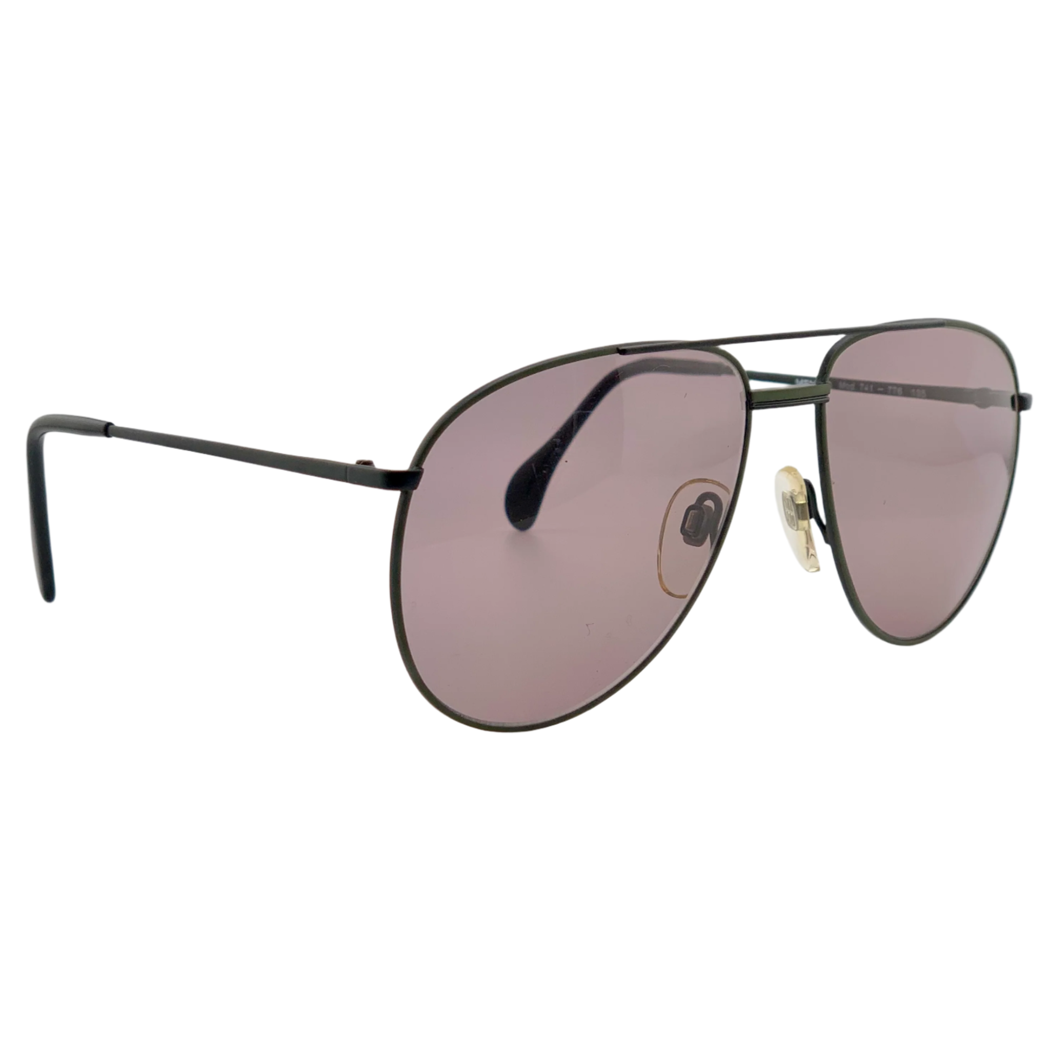  Authentic vintage Menrad aviator sunglasses in black with pink lenses, made for both men and women, never before worn or sold, in pristine condition, original and made in Germany