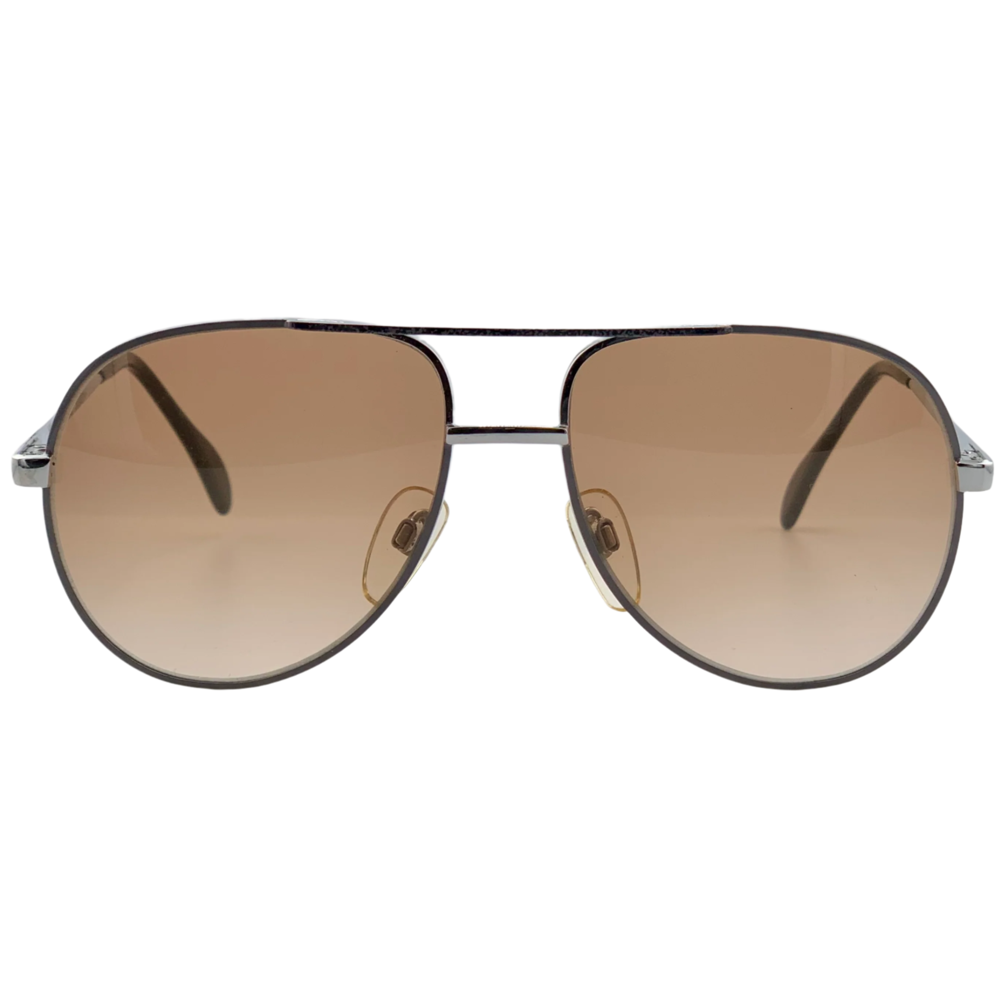 Vintage Menrad aviator sunglasses in silver frame and brown lenses 