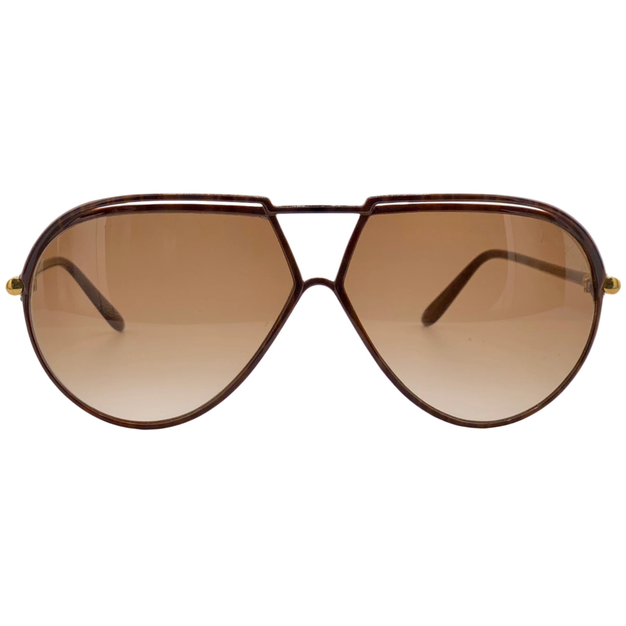 Vintage Yves Saint Laurent Aviator sunglasses in brown frame and lens