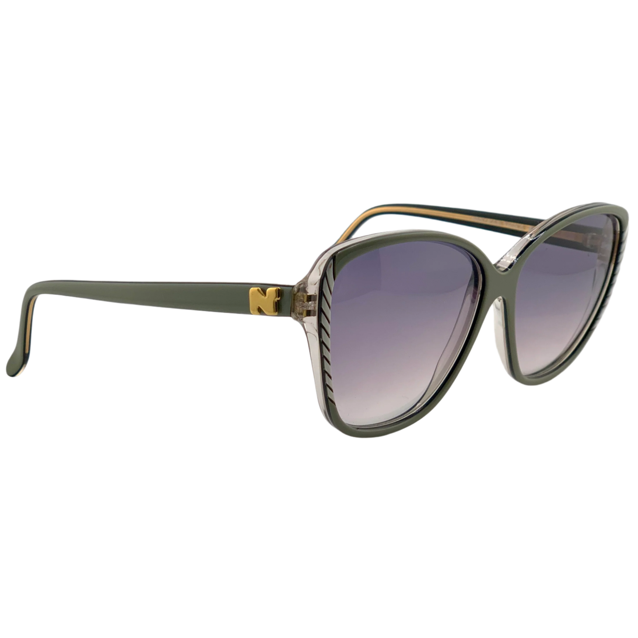 Nina Ricci Square 1027 square sunglasses with black frame and gradient lenses