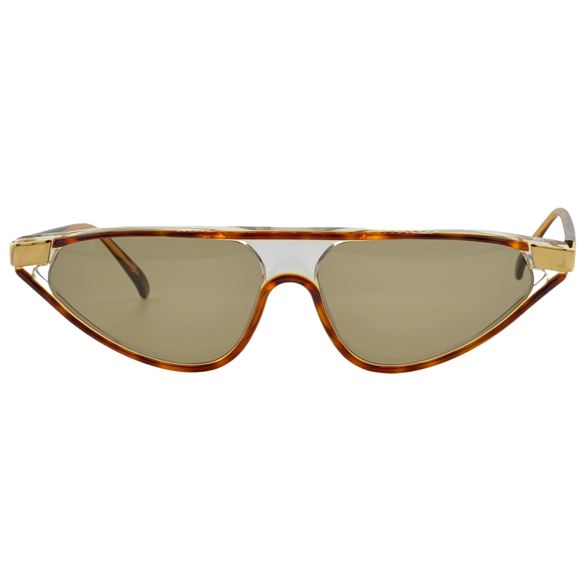 Vintage Gianfranco Ferre cat eye sunglasses in Tort and Gold frame 