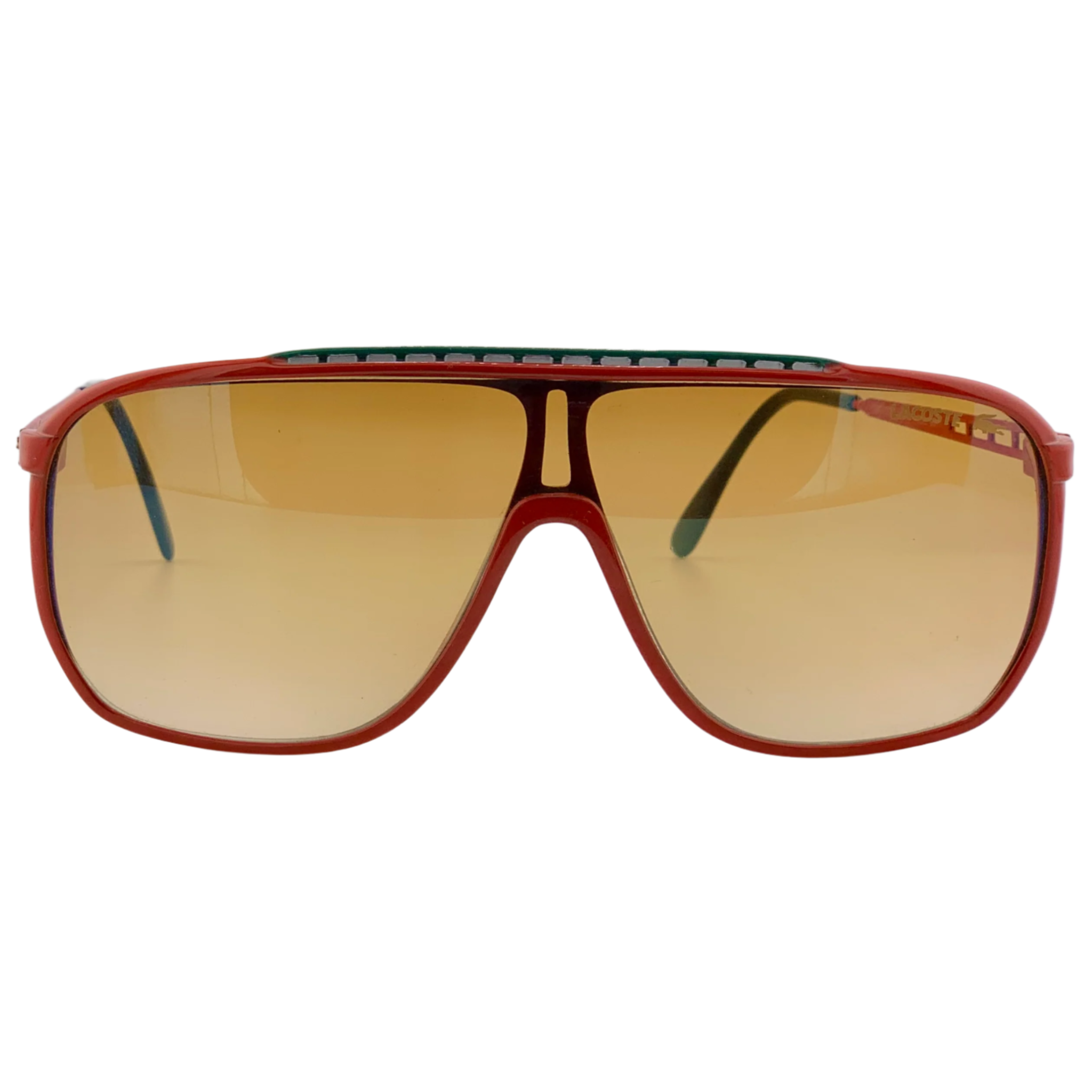 Black Lacoste Aviator 140 sunglasses with polarized lenses and gold accents