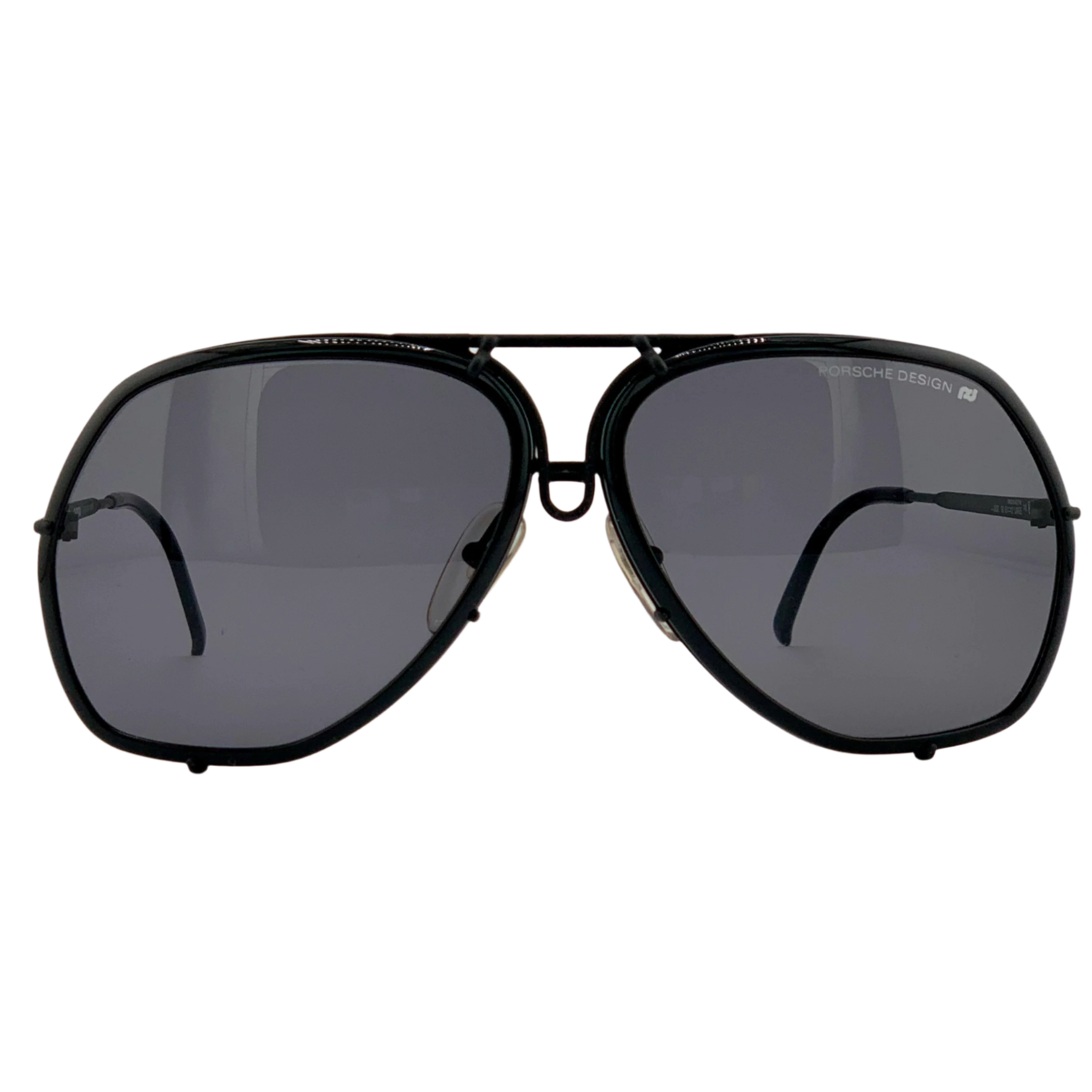 Luxury Porsche Aviator 5637 90 sunglasses with sleek black frames