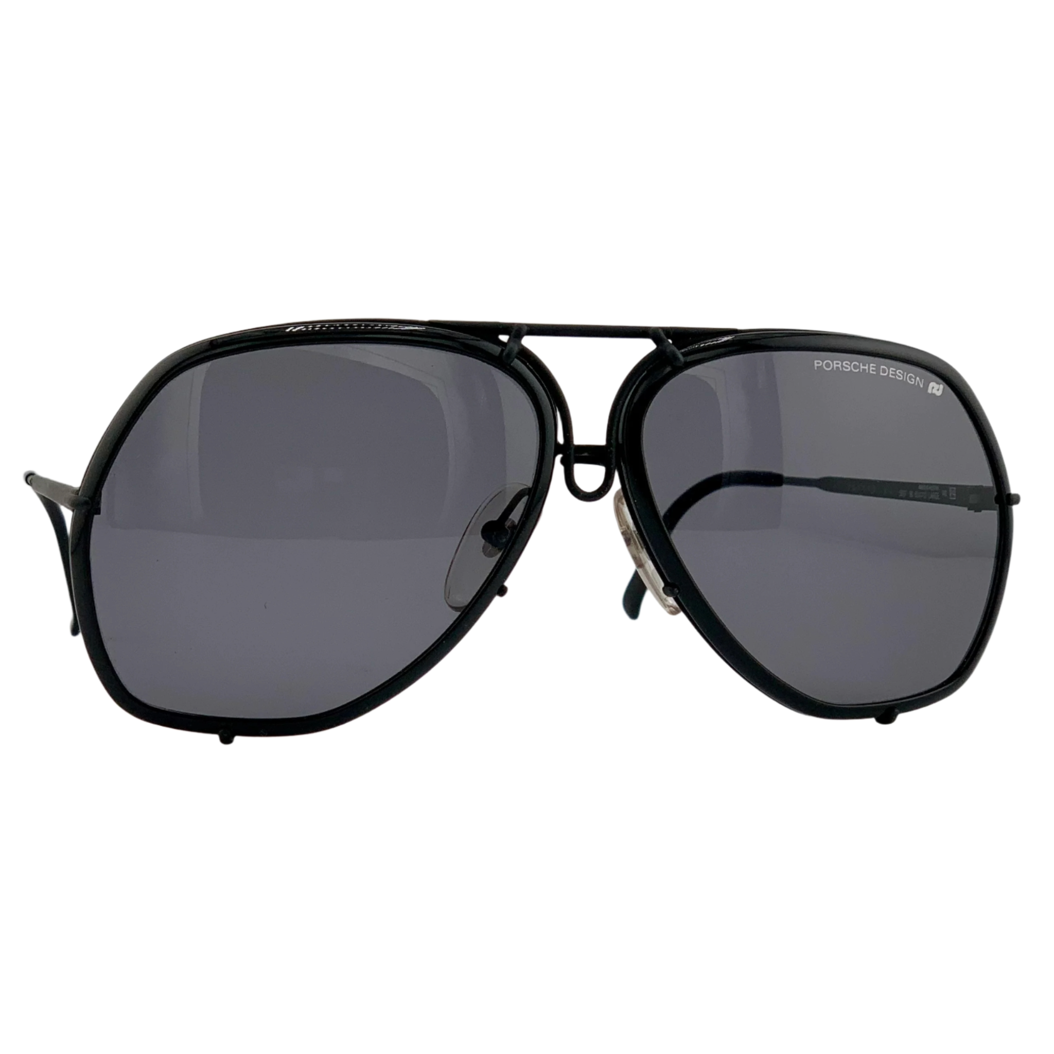 Luxury Porsche Aviator 5637 90 sunglasses with sleek black frames