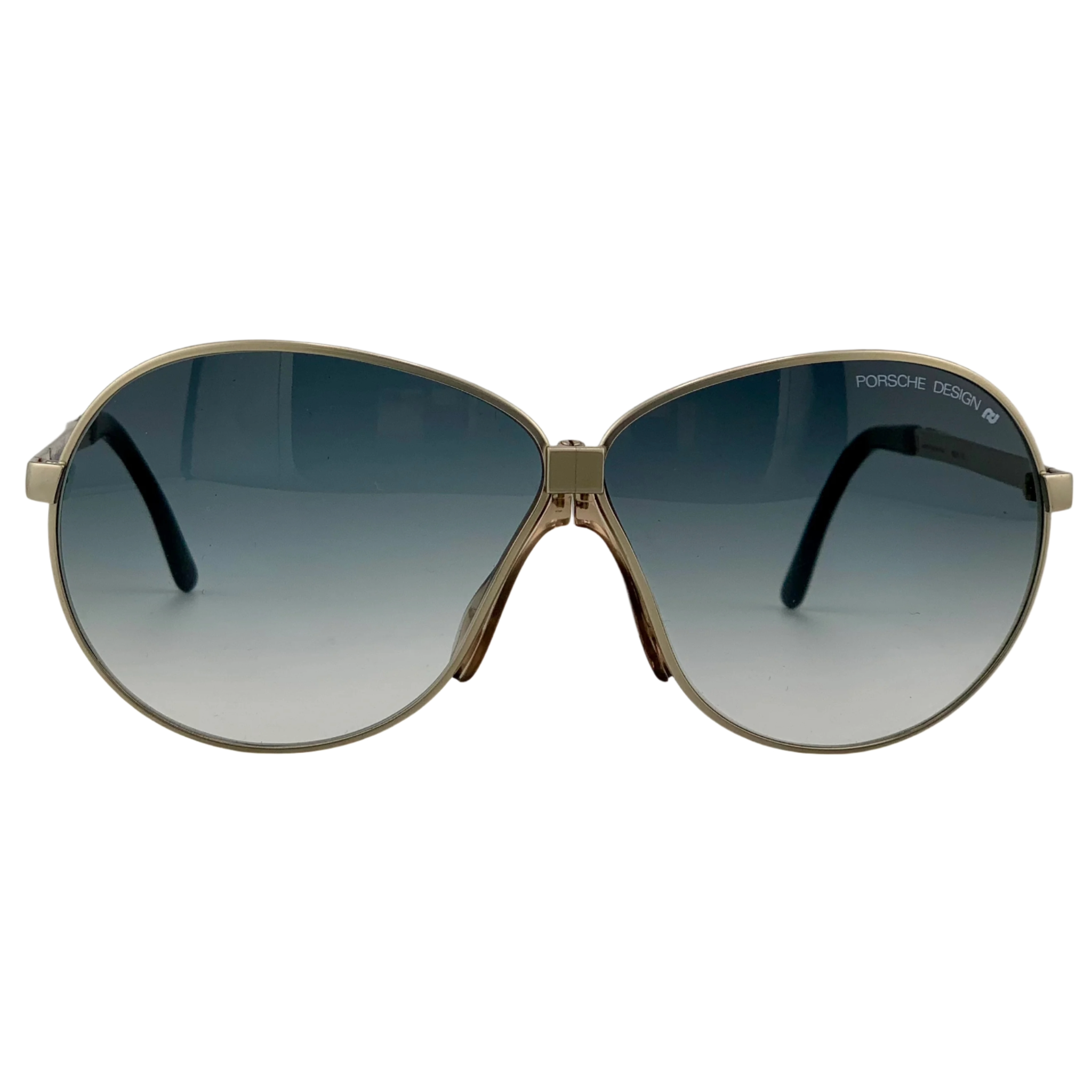 Vintage Porsche Aviator 5626 20 sunglasses for men and women, with gold frame and green lenses 