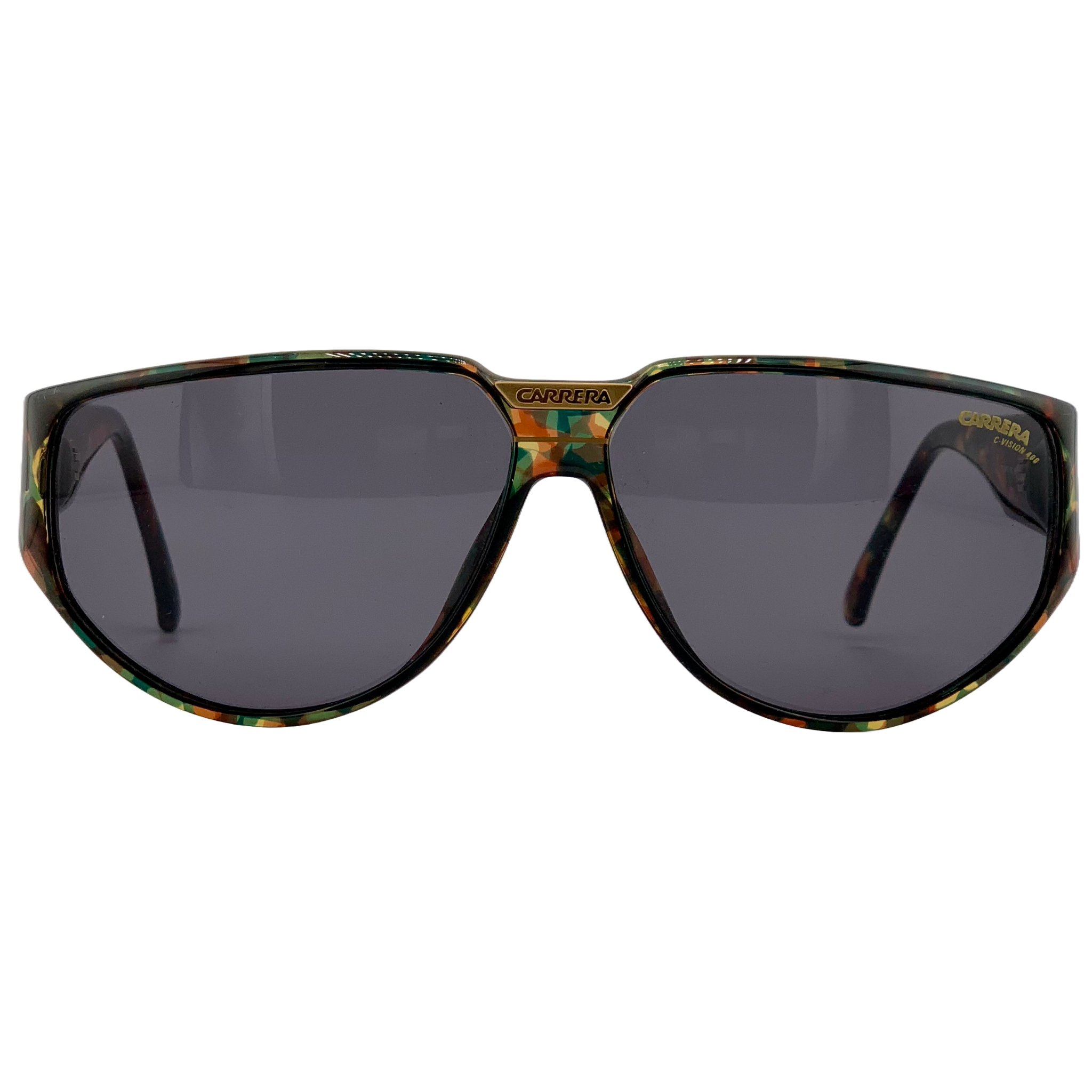 A close-up image of the Carrera Visor 5417 63 sunglasses in black