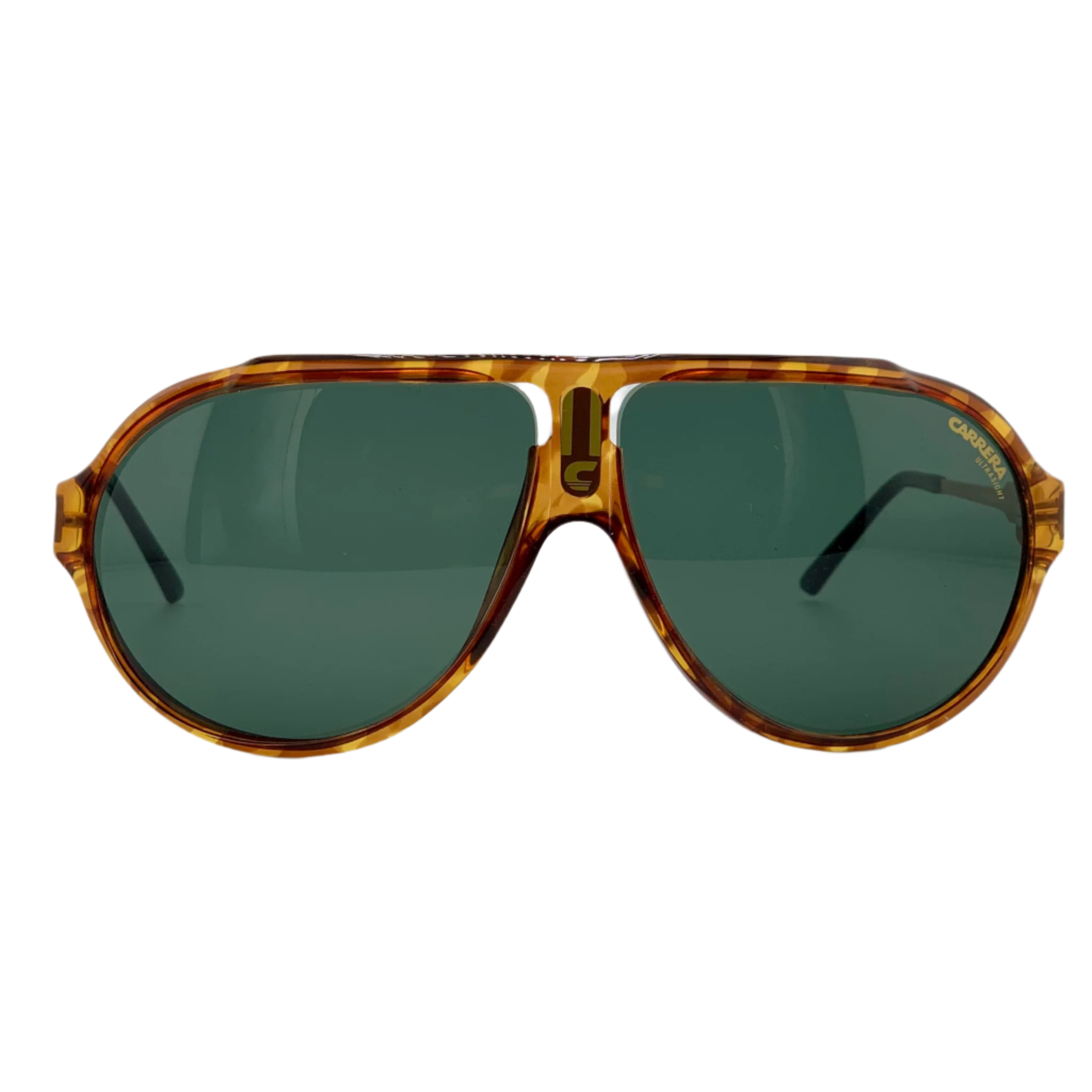 Vintage Carrera Aviator 5565 12 sunglasses for men and women in tort frame and green lens with 100% UV protection from Germany